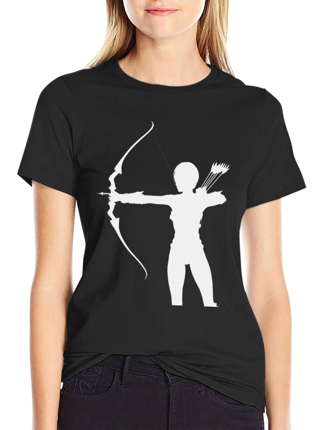 Archer Silhouette T-Shirt - Black Graphic Tee