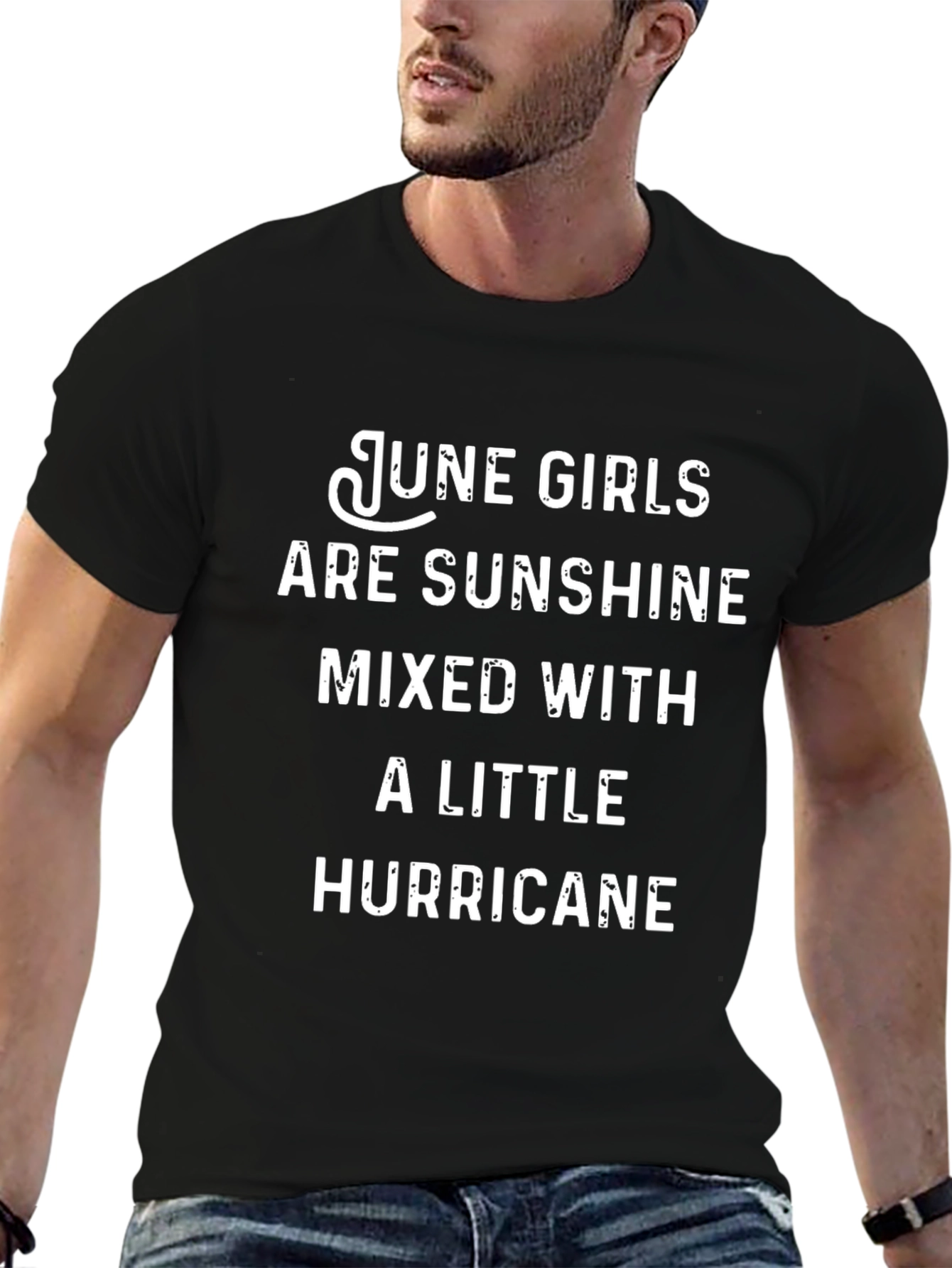 June Girls Sunshine Hurricane Black T-Shirt