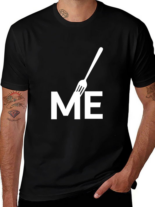 Fork Me Graphic T-Shirt - Trendy Casual Tee