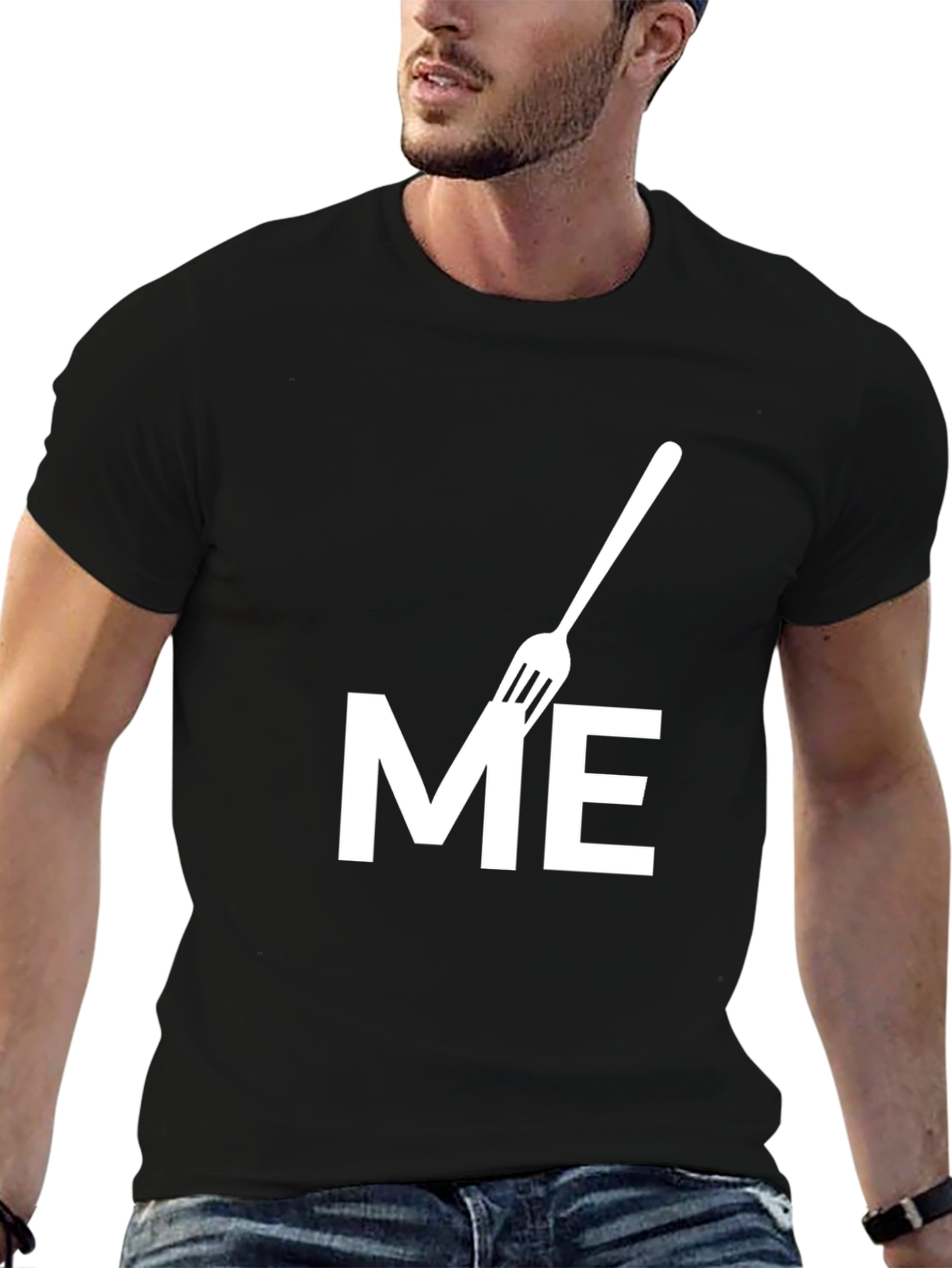 Fork Me Graphic T-Shirt - Trendy Casual Tee