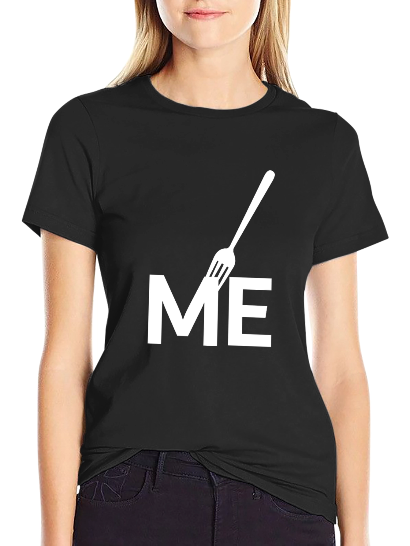 Fork Me Graphic T-Shirt - Trendy Casual Tee