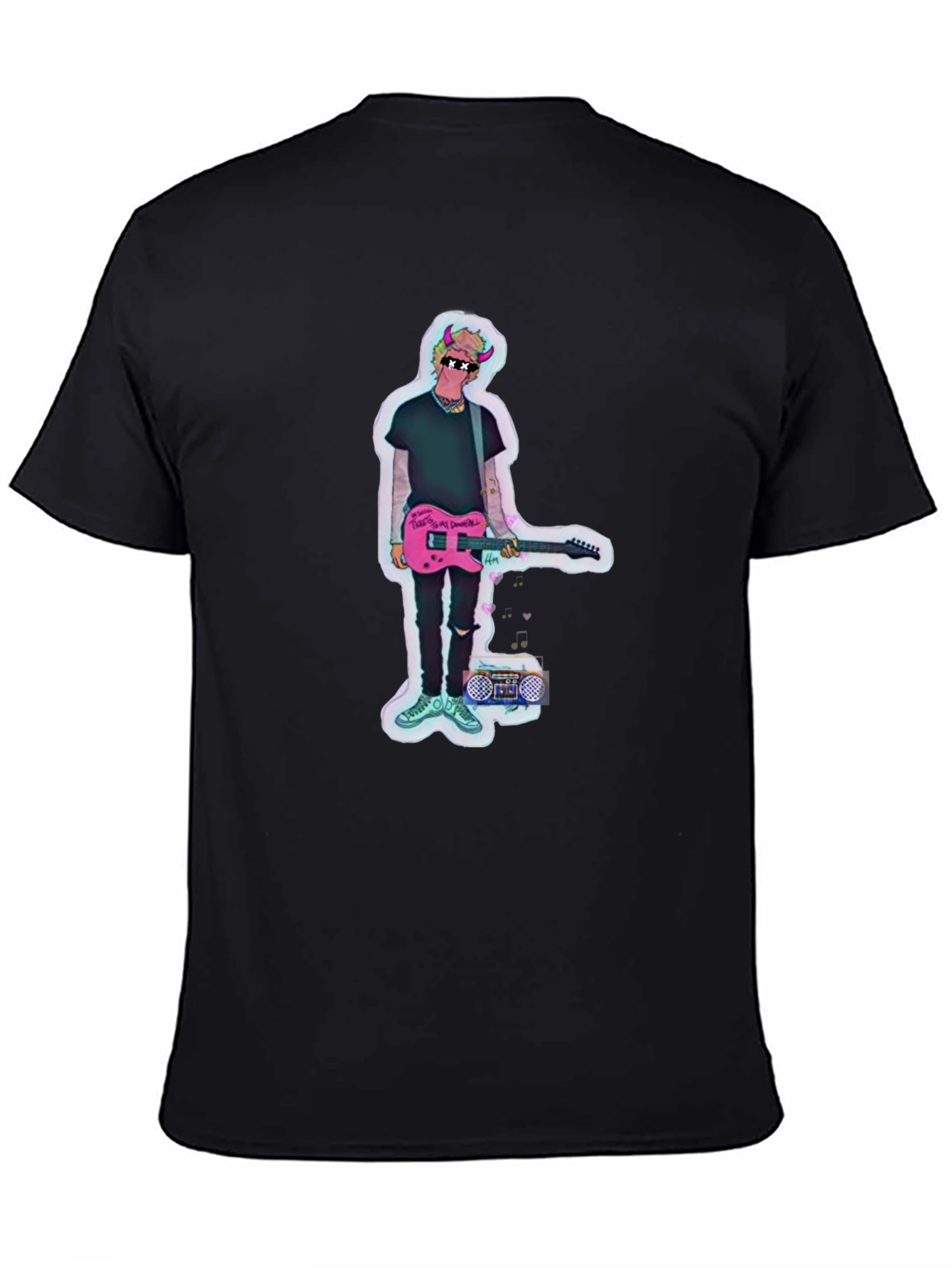 Cool Graphic Print Black T-Shirt