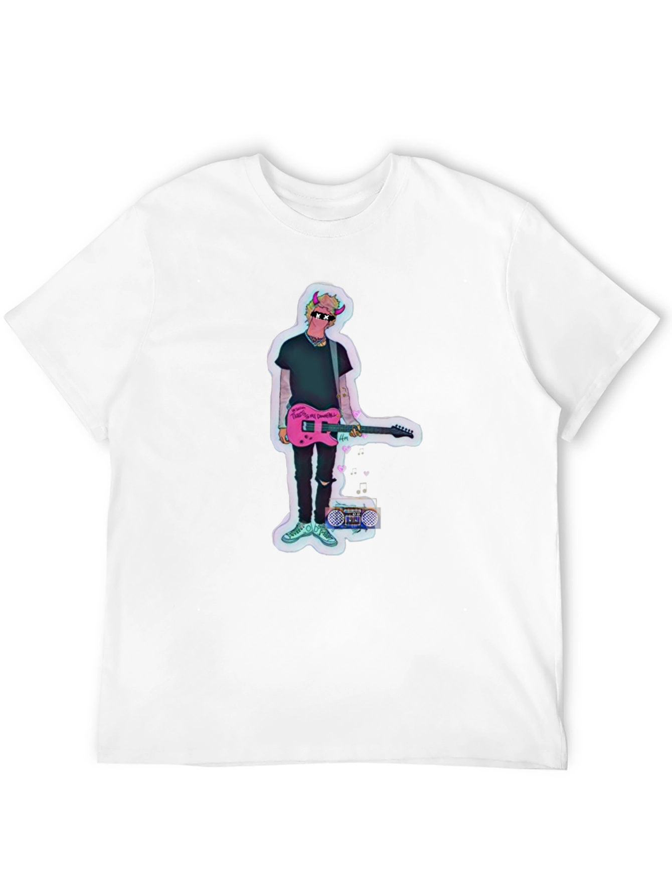 Cool Graphic Print Black T-Shirt