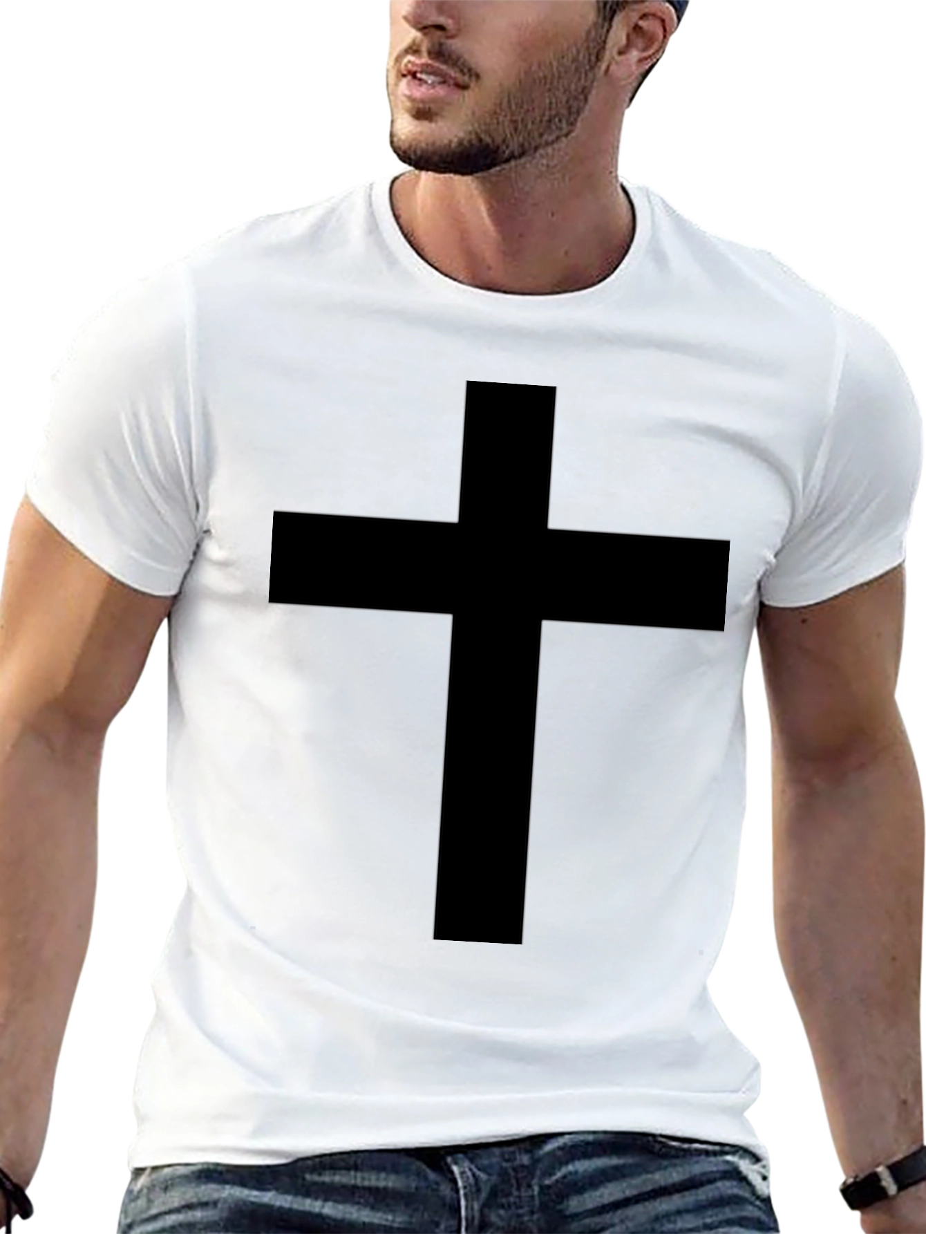 Black Cross Graphic T-Shirt - Christian Apparel