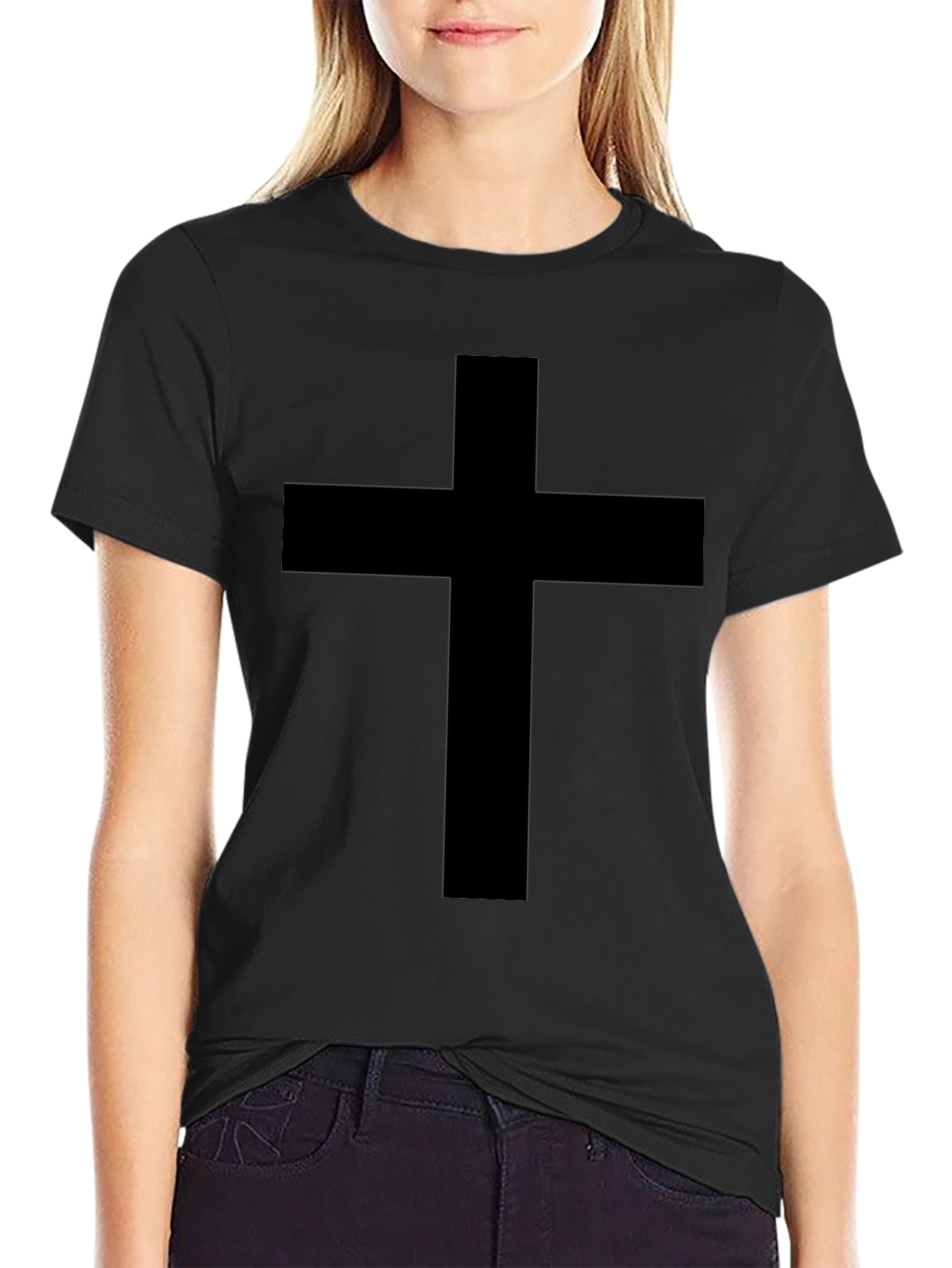 Black Cross Graphic T-Shirt - Christian Apparel