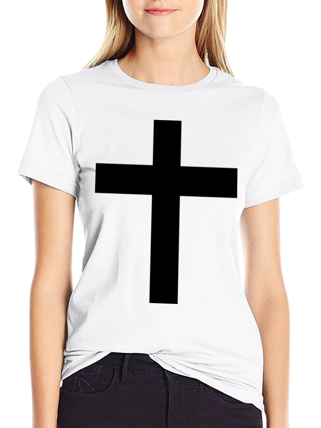 Black Cross Graphic T-Shirt - Christian Apparel