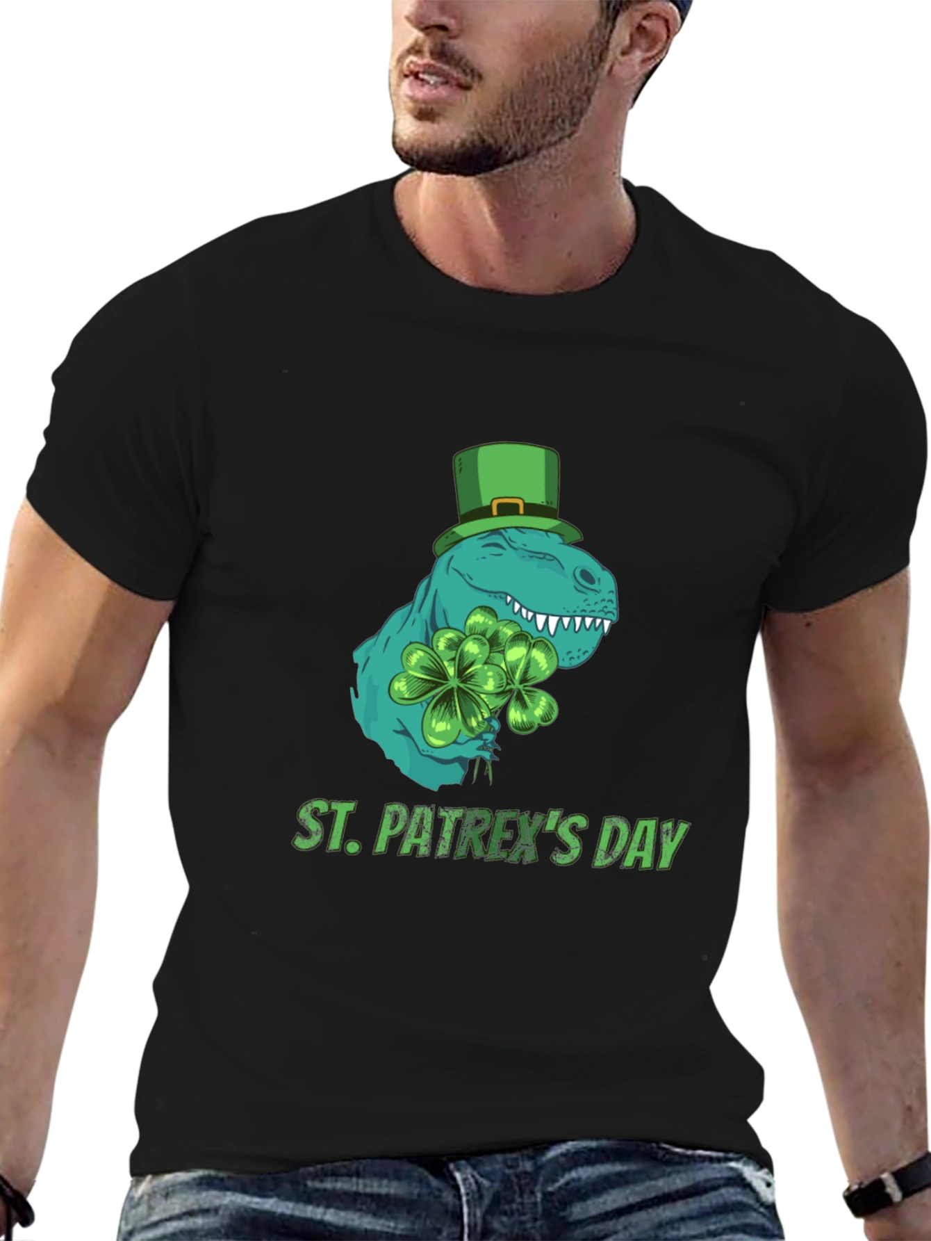 St. Patrexs Day T-Rex Tee