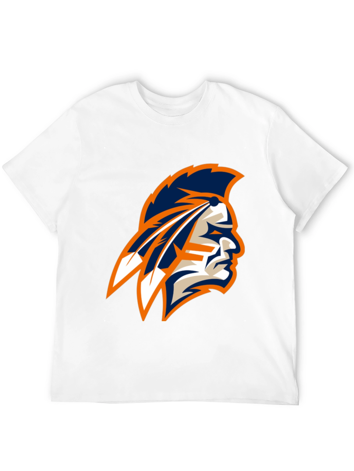 Mens Black T-Shirt with Native American Logo
