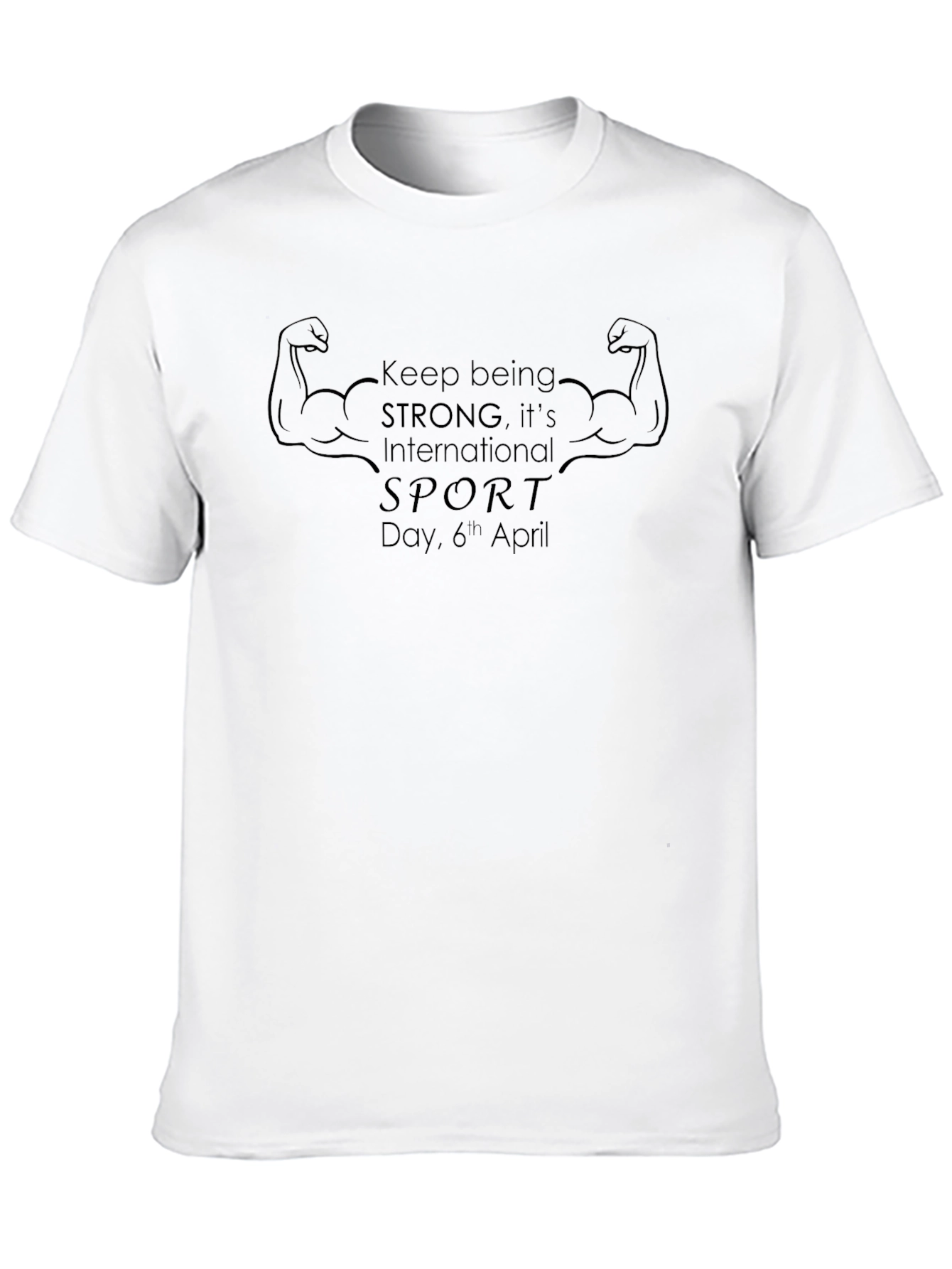 International Sports Day Black T-Shirt