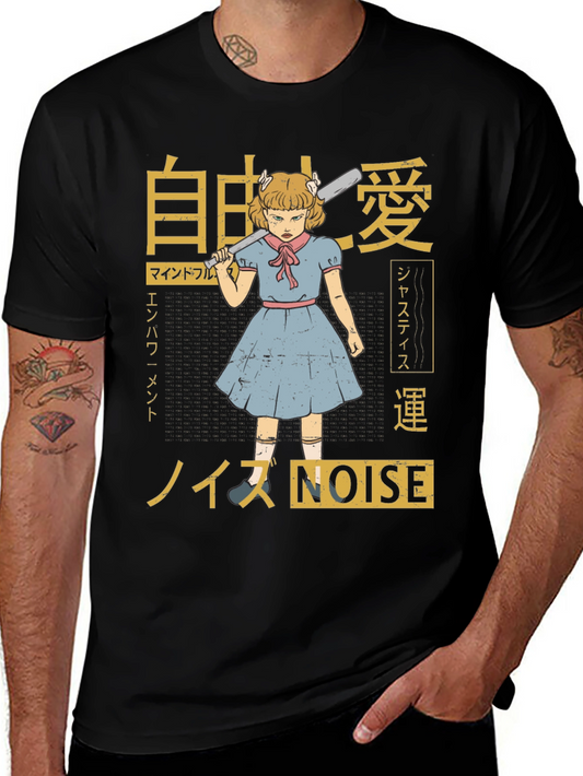 Edgy Anime Graphic Tee - Retro Style