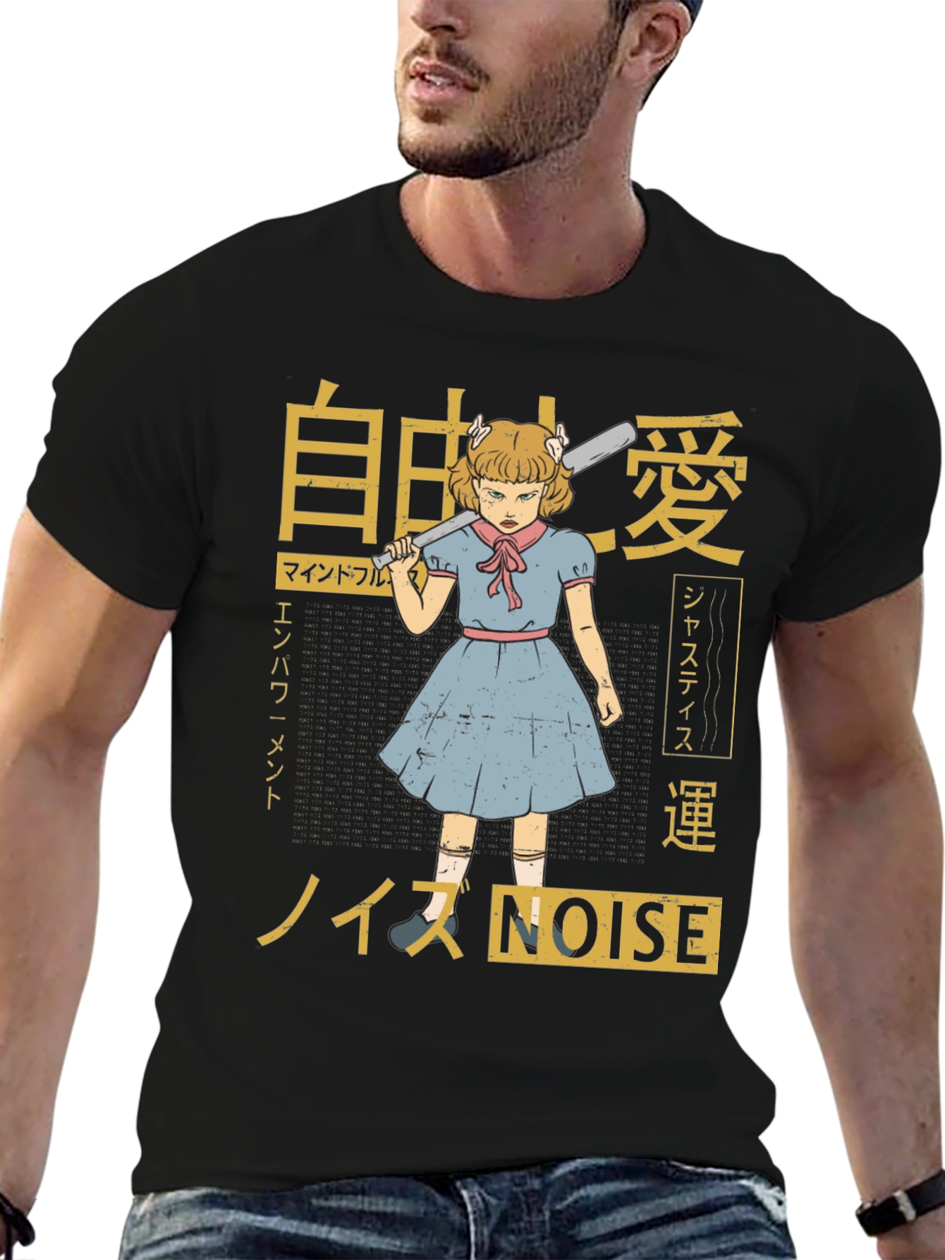 Edgy Anime Graphic Tee - Retro Style