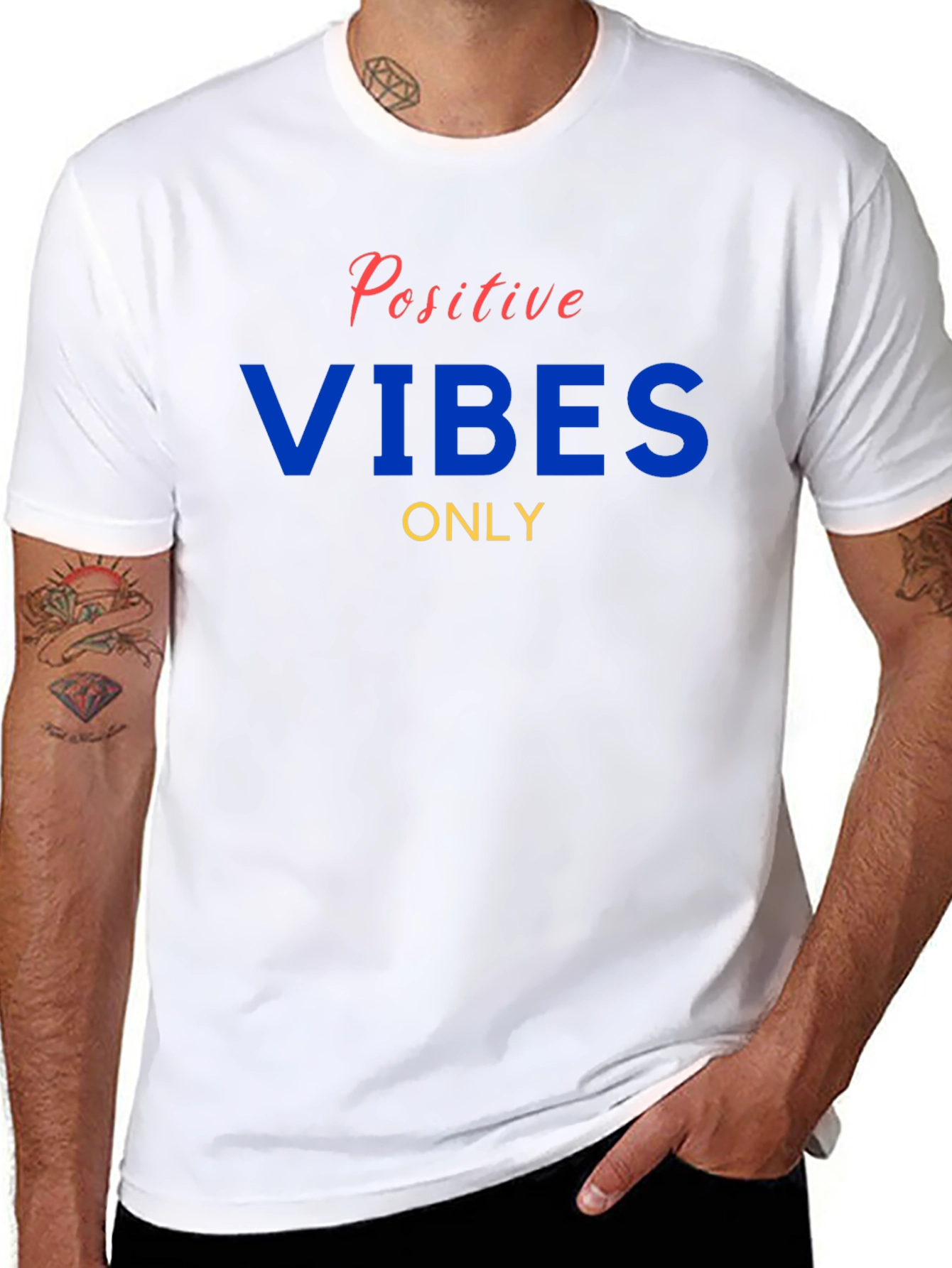 Positive Vibes Only Graphic Tee - Black