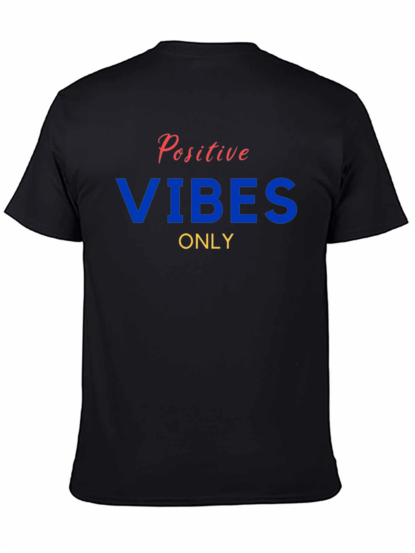 Positive Vibes Only Graphic Tee - Black