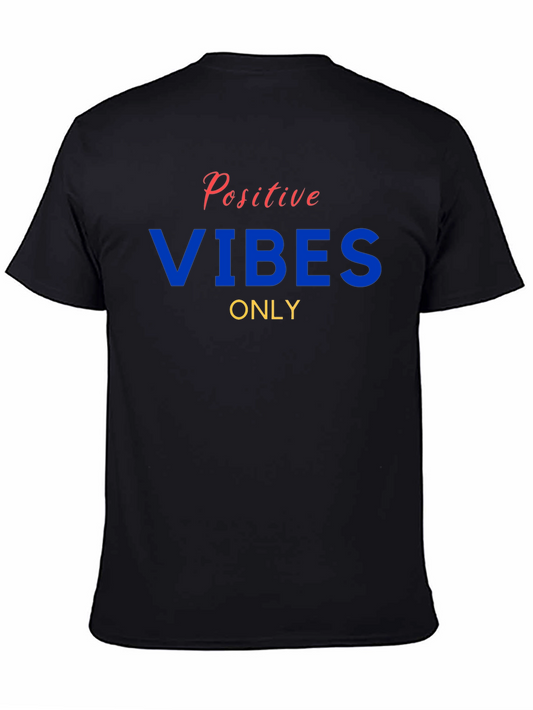 Positive Vibes Only Graphic Tee - Black