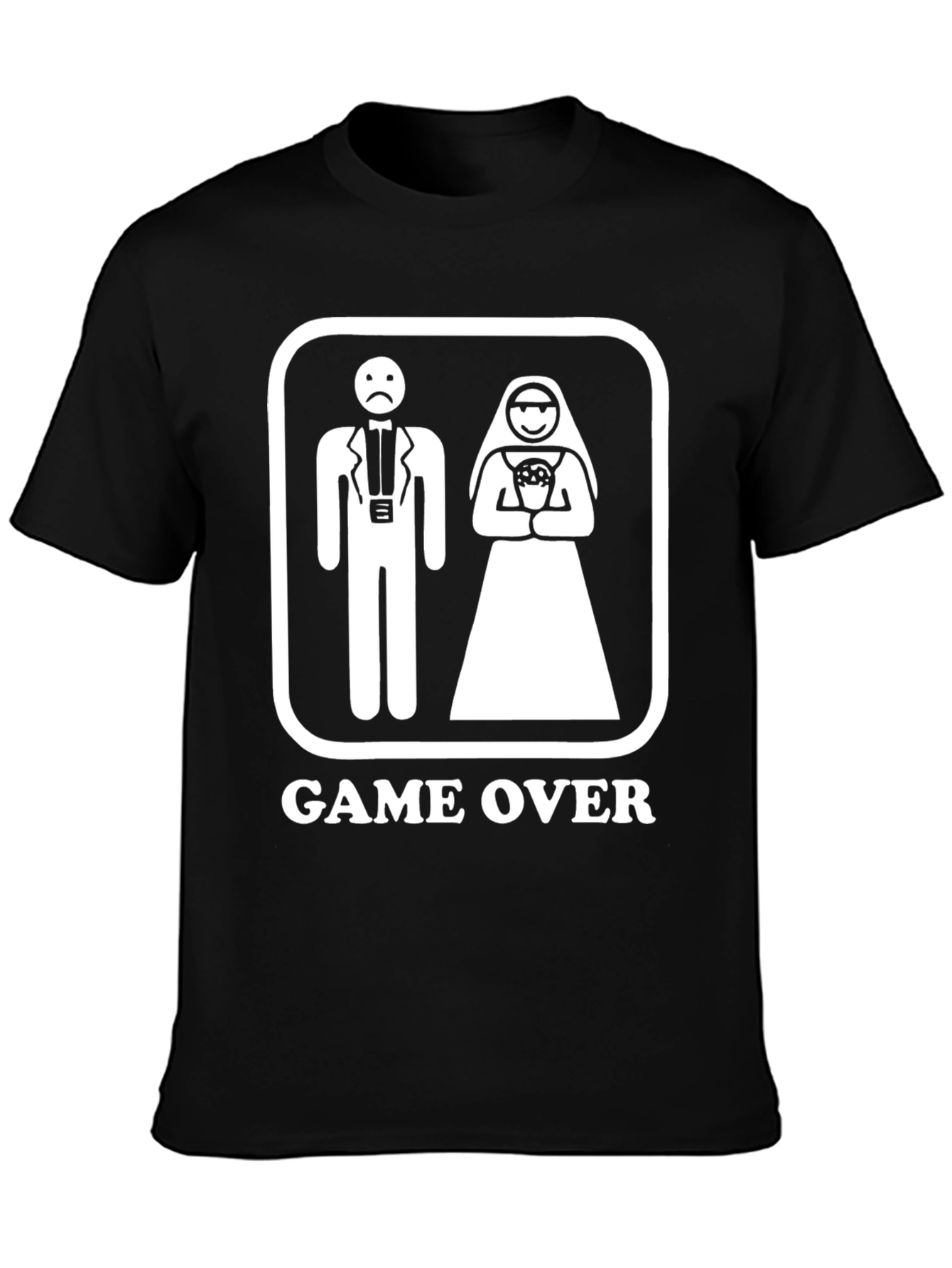 Game Over Groom Bride Graphic T-Shirt