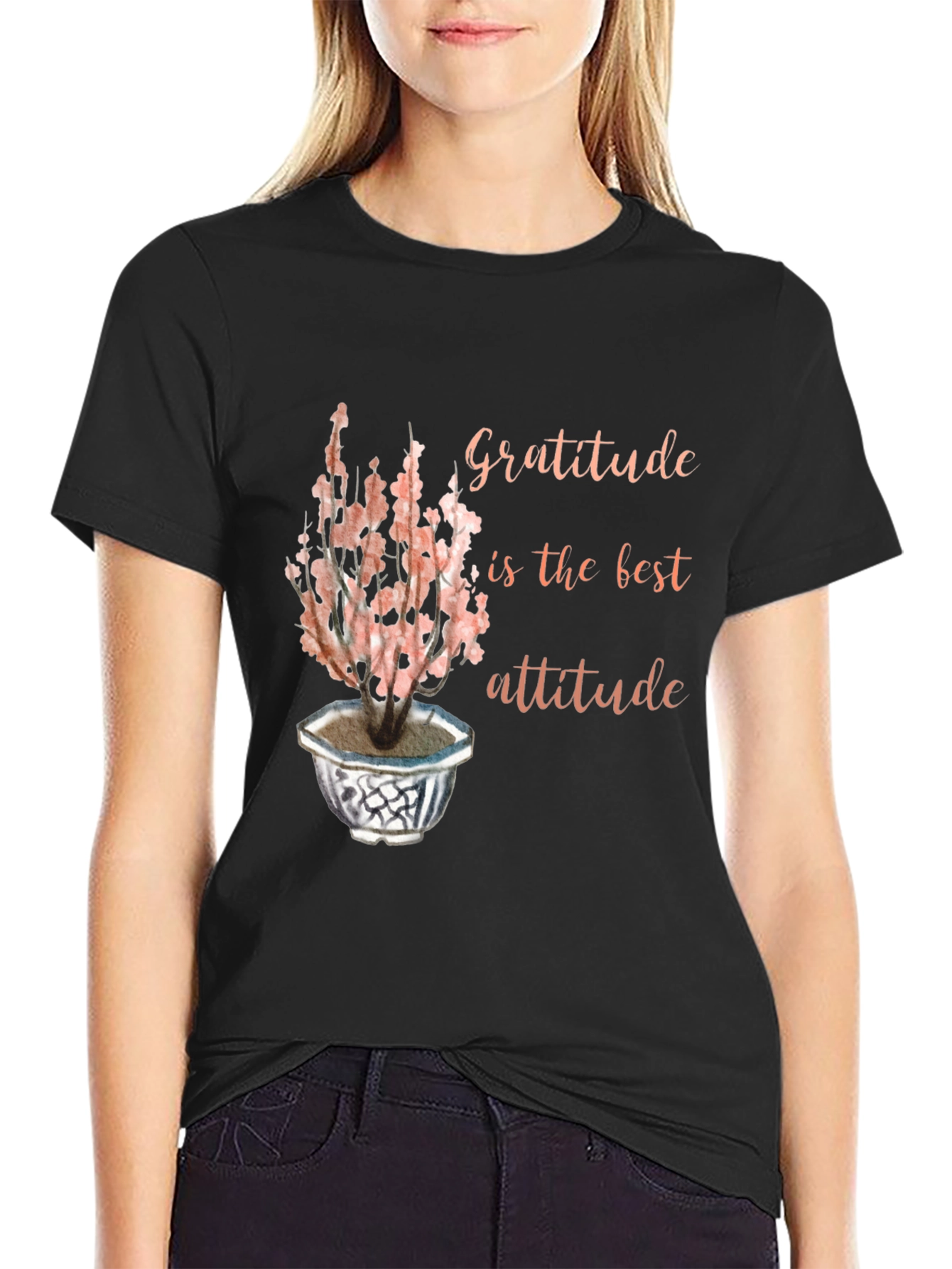 Gratitude is the Best Attitude Black T-Shirt