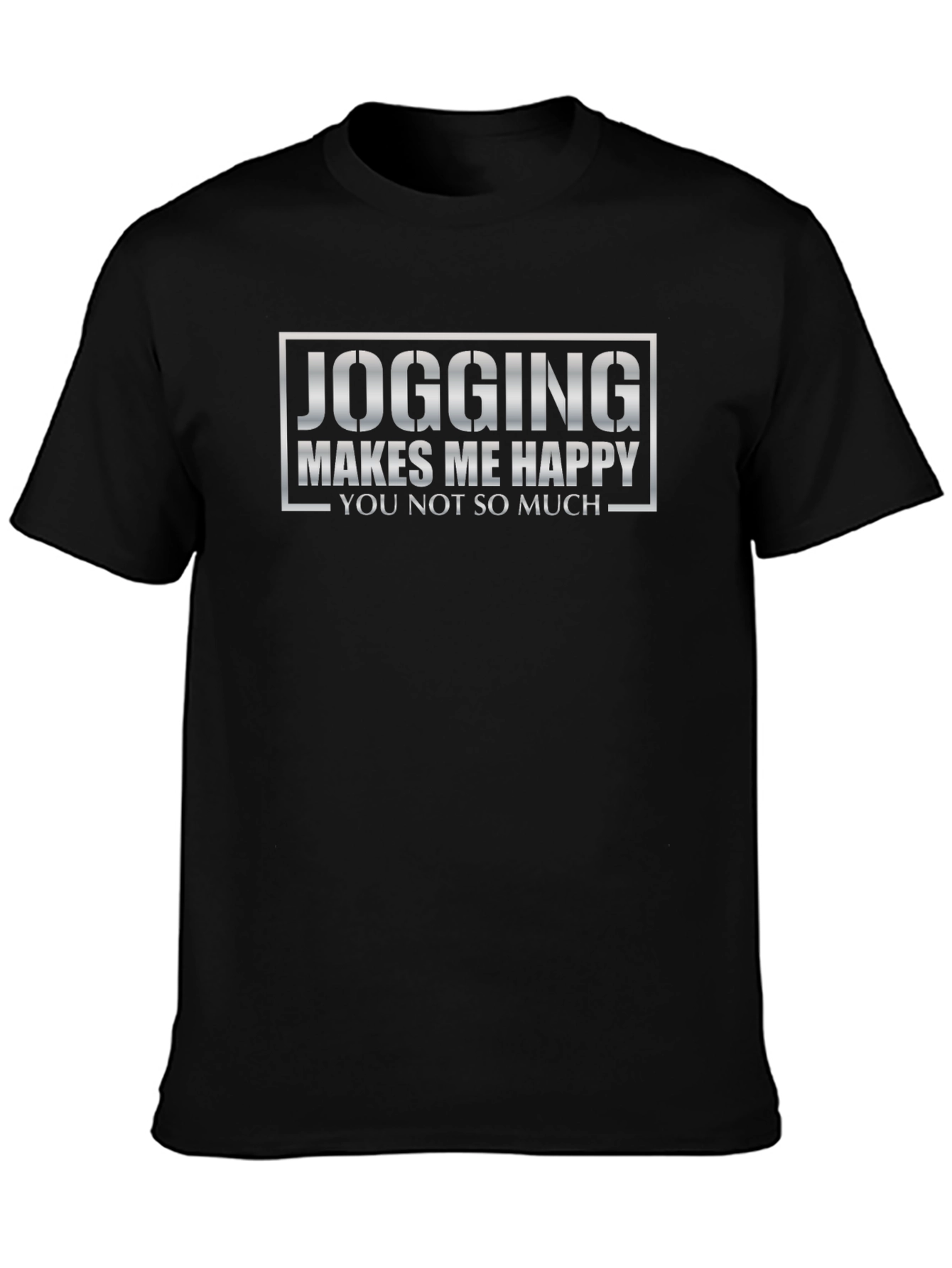 Jogging Makes Me Happy Black Graphic Tee