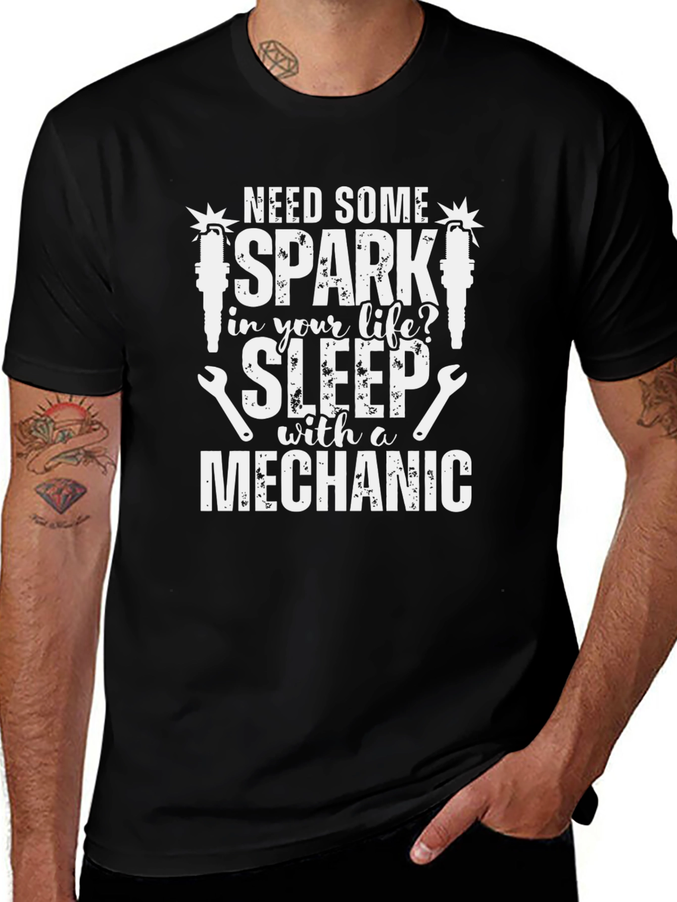 Mechanic T-Shirt - Spark Life Sleep with a Mechanic