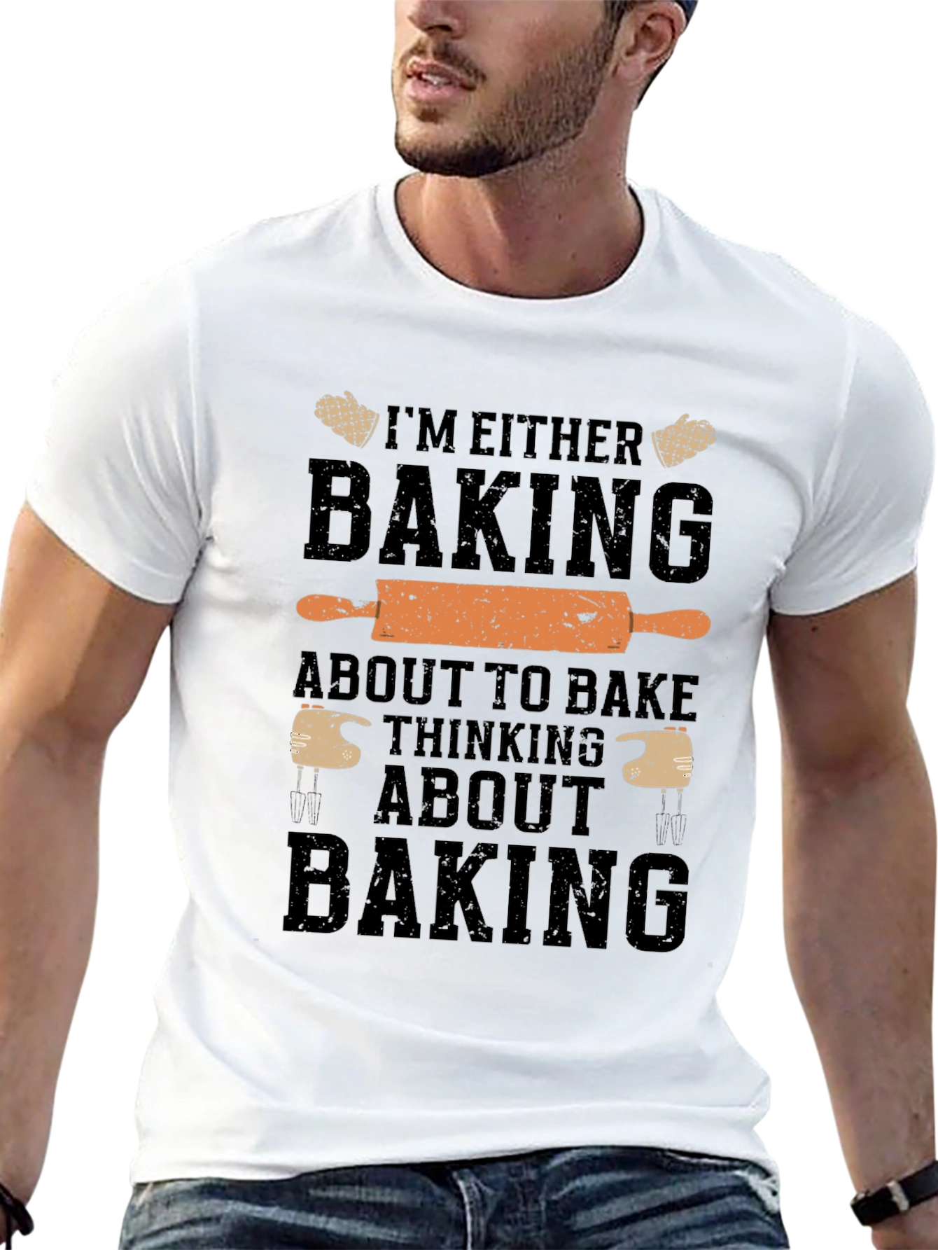 Baking T-Shirt: Im Either Baking Design