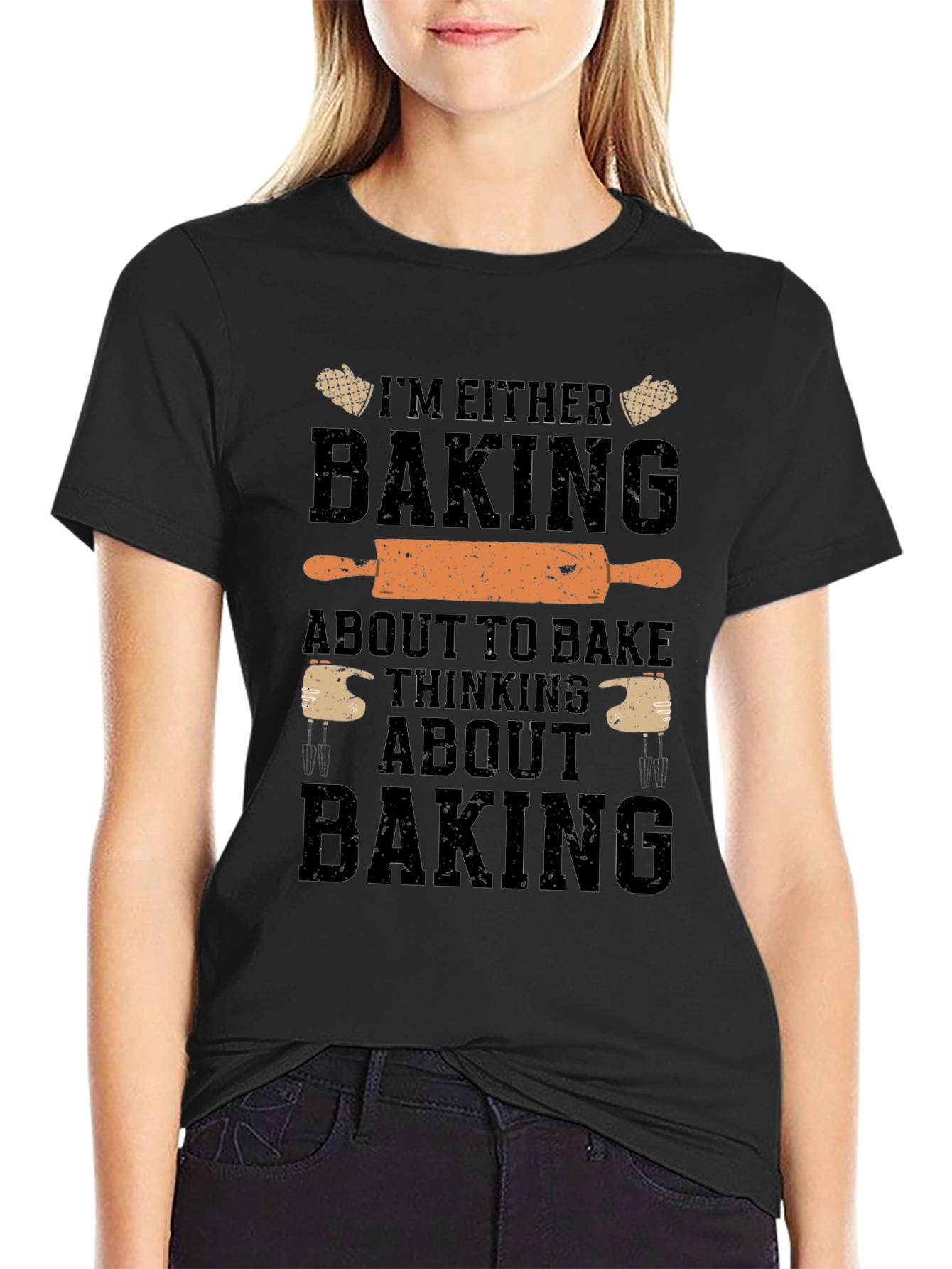 Baking T-Shirt: Im Either Baking Design