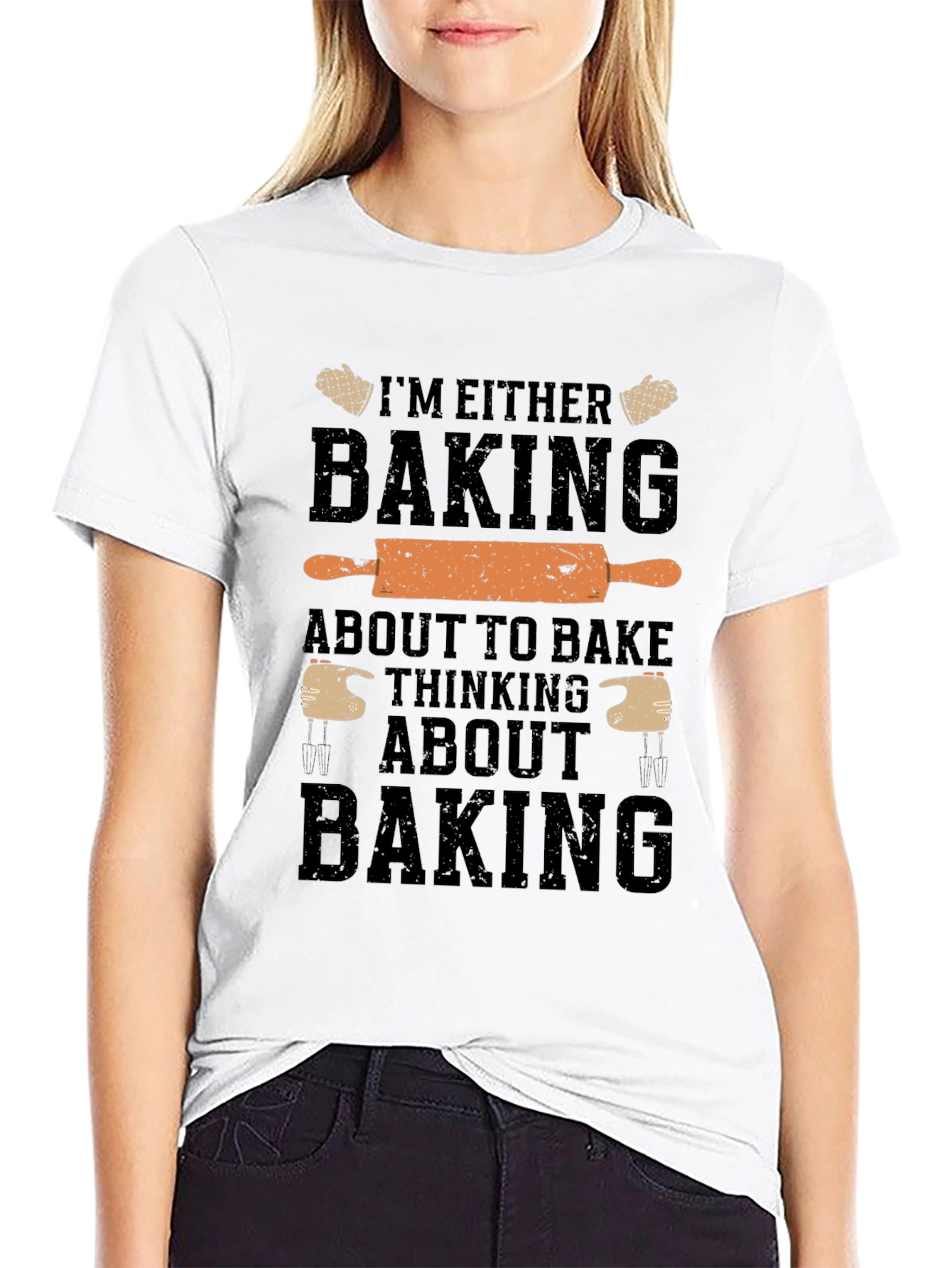 Baking T-Shirt: Im Either Baking Design