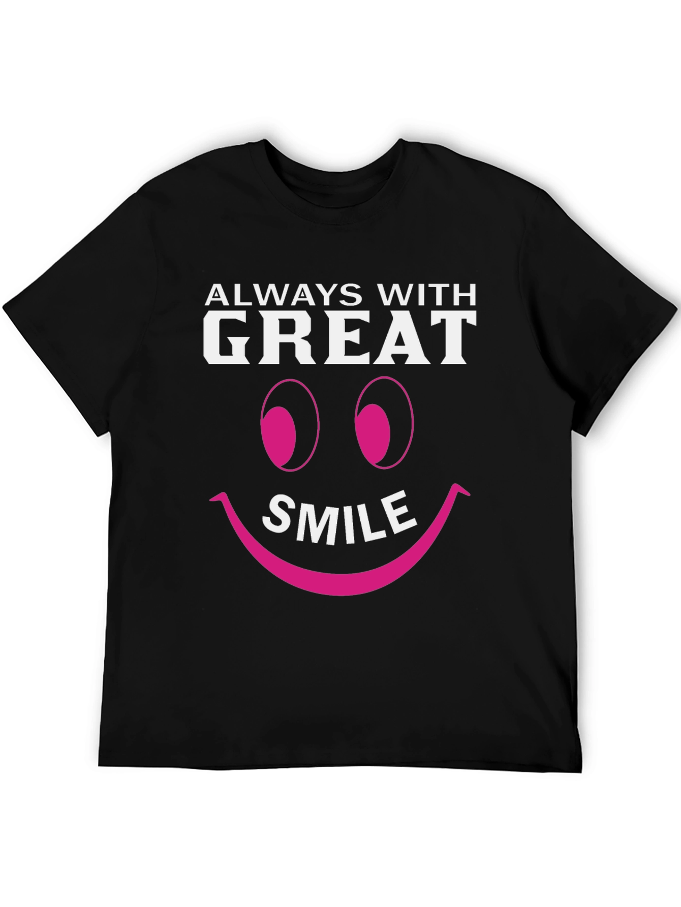 Always With Great Smile Black T-Shirt
