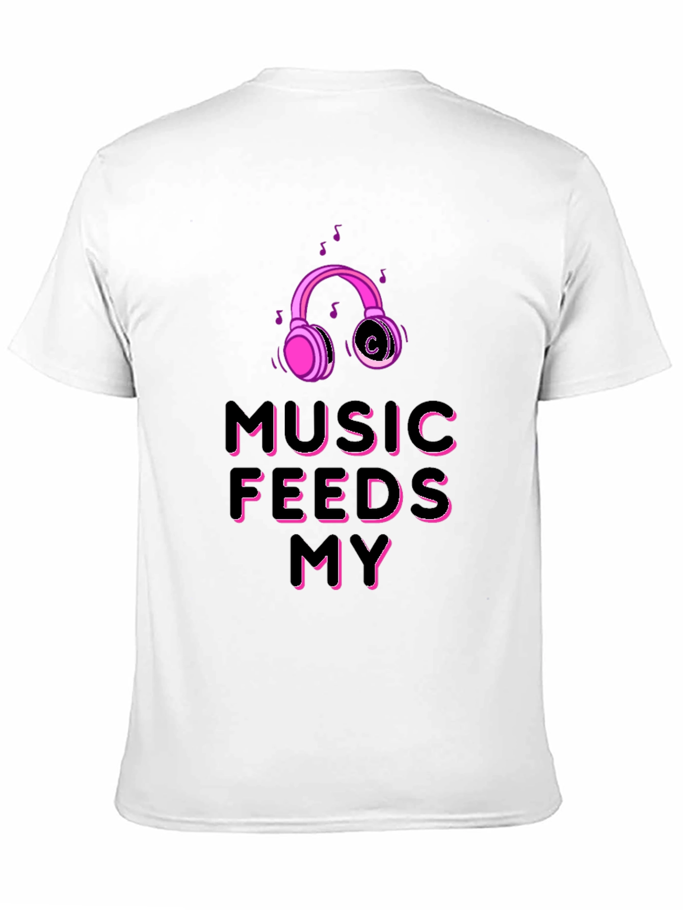 Music Feeds My Soul Black T-Shirt