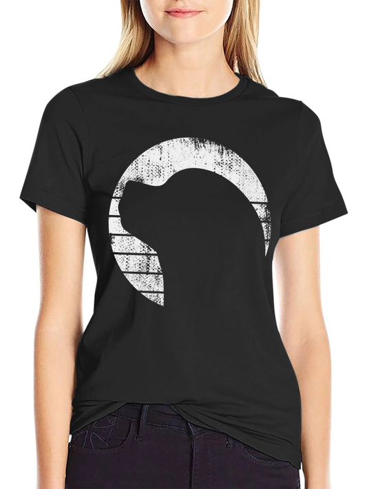 Cool Retro Bear Silhouette T-Shirt - Black