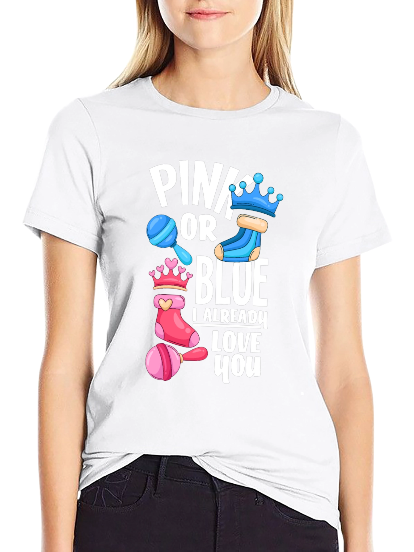 Pink or Blue Baby Shower T-Shirt