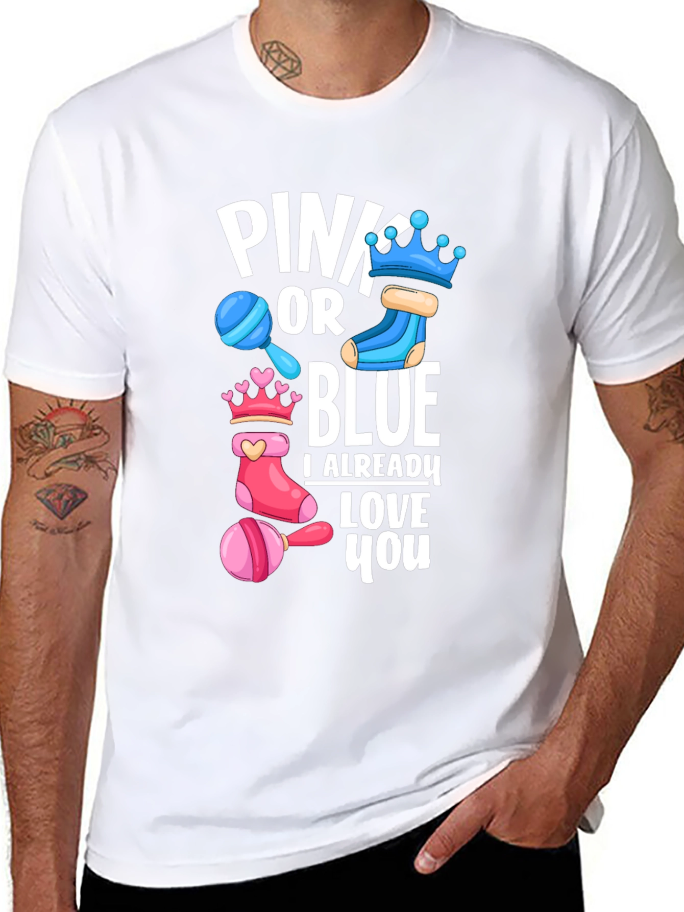 Pink or Blue Baby Shower T-Shirt