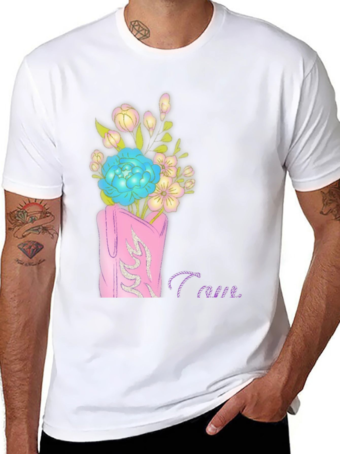 Floral Cowboy Boot Graphic Tee