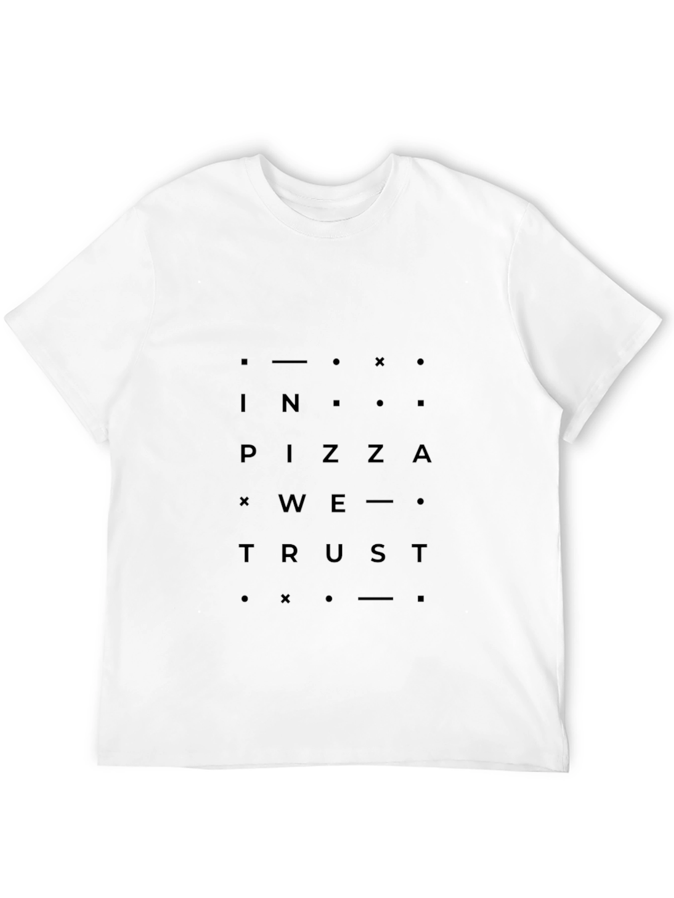 In Pizza We Trust Graphic Black T-Shirt