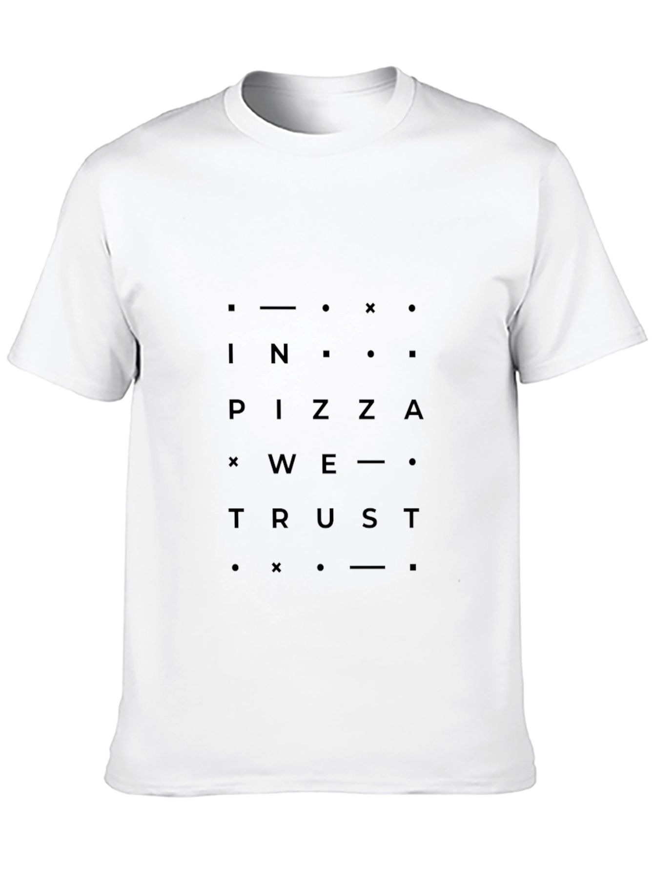 In Pizza We Trust Graphic Black T-Shirt