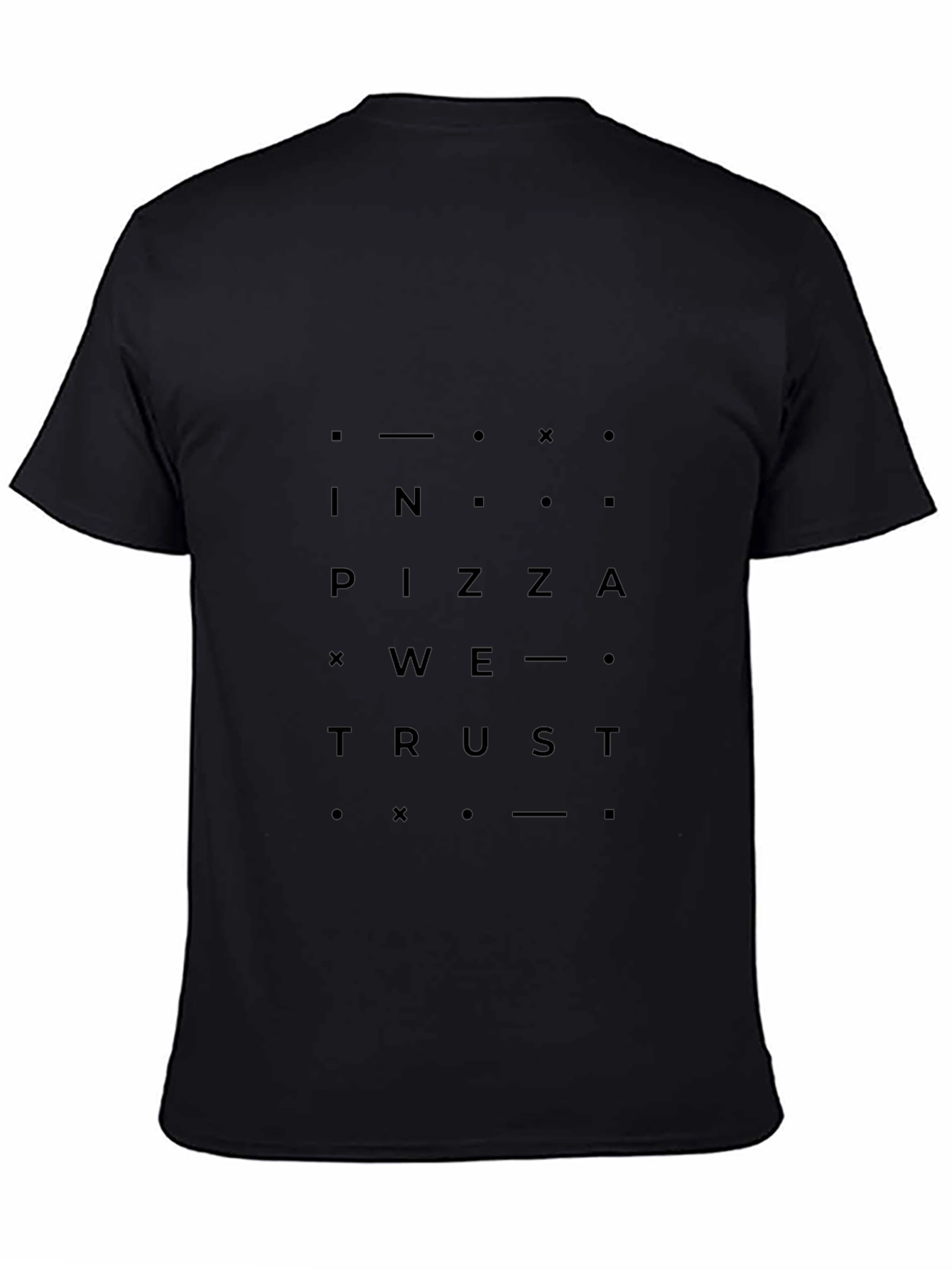 In Pizza We Trust Graphic Black T-Shirt
