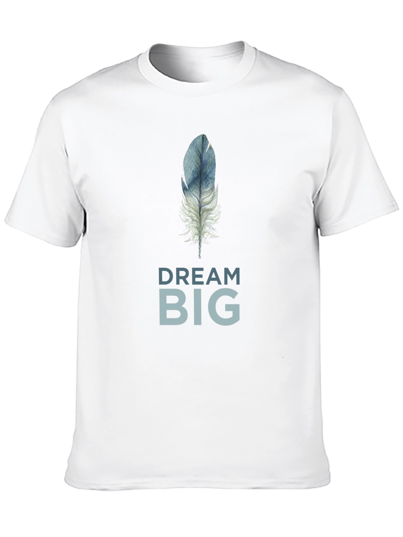 Dream Big Feather Graphic T-Shirt - Soft Cotton Tee