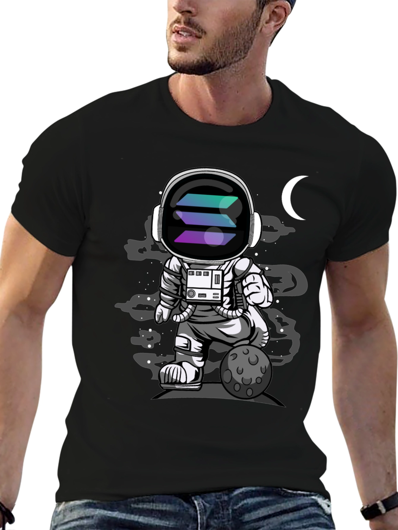 Astronaut Solana T-Shirt - Space Crypto Tee