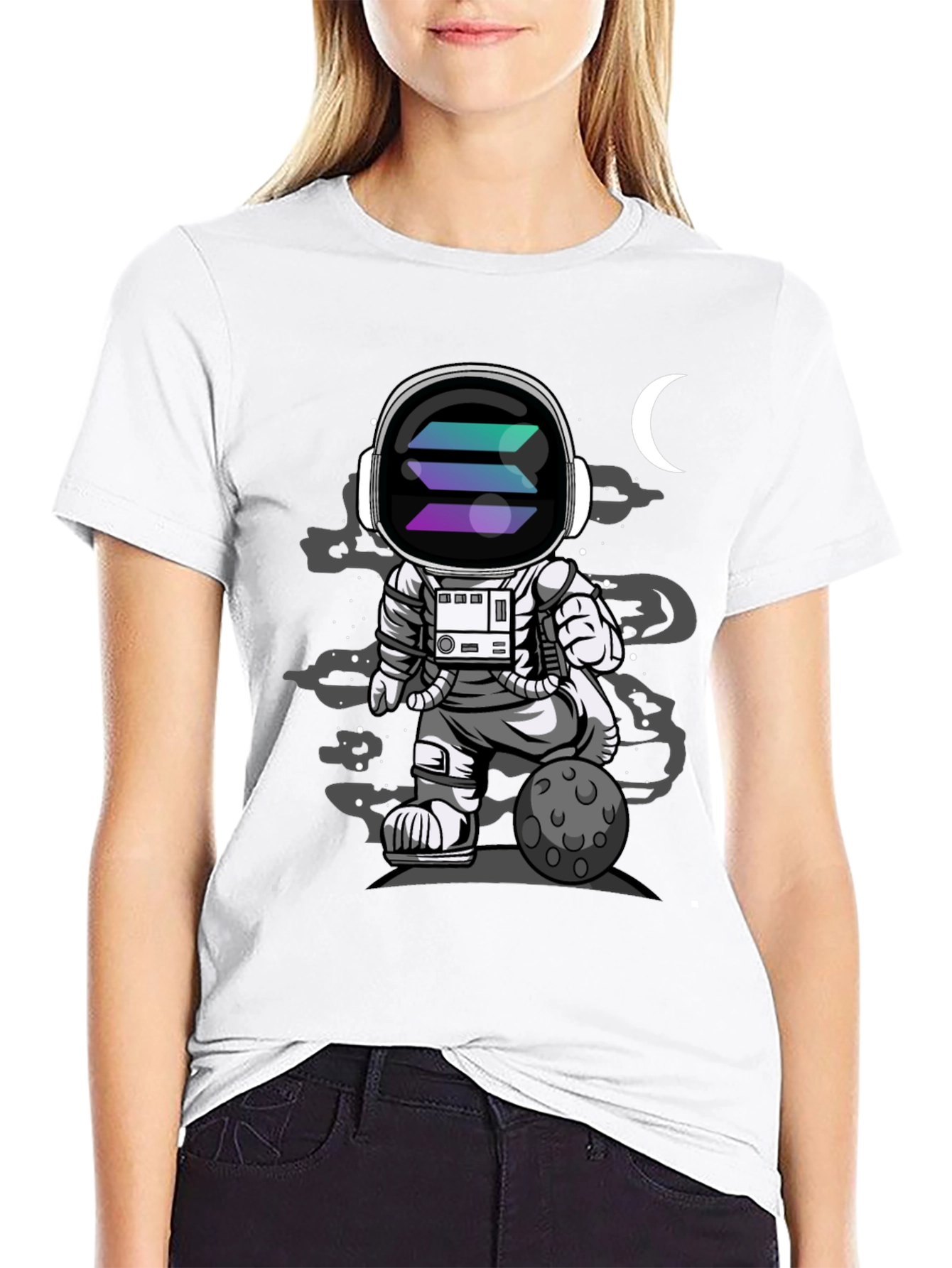 Astronaut Solana T-Shirt - Space Crypto Tee