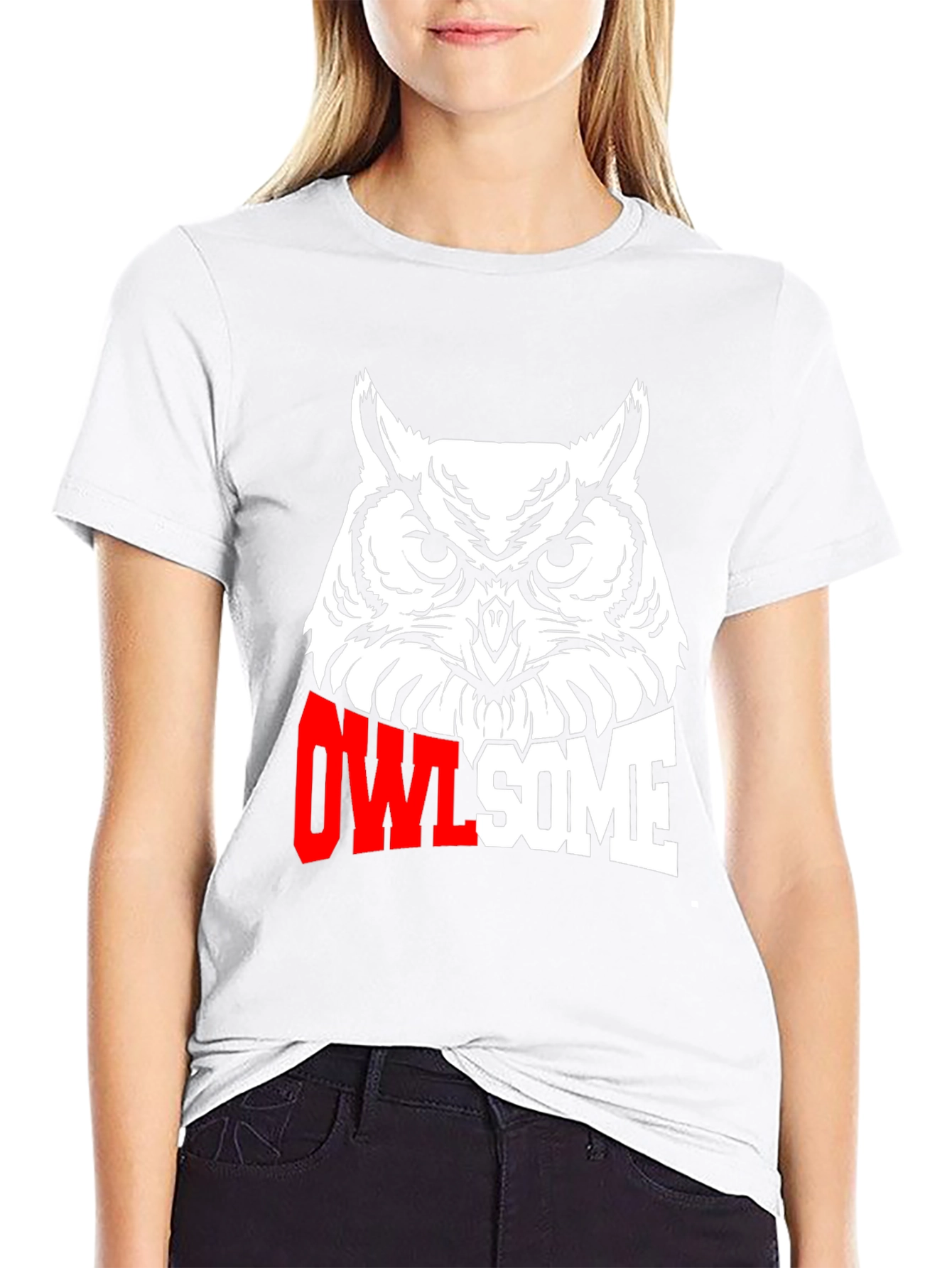 Owl-some Graphic Tee - Black Cotton T-Shirt