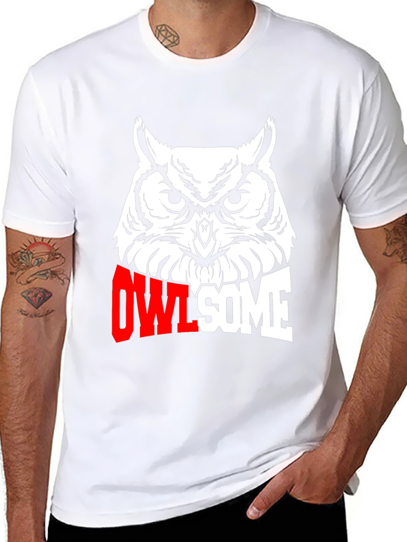 Owl-some Graphic Tee - Black Cotton T-Shirt