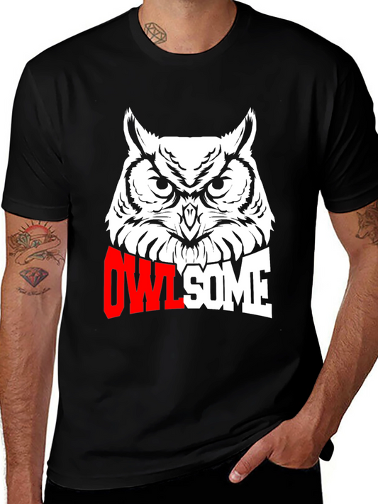 Owl-some Graphic Tee - Black Cotton T-Shirt