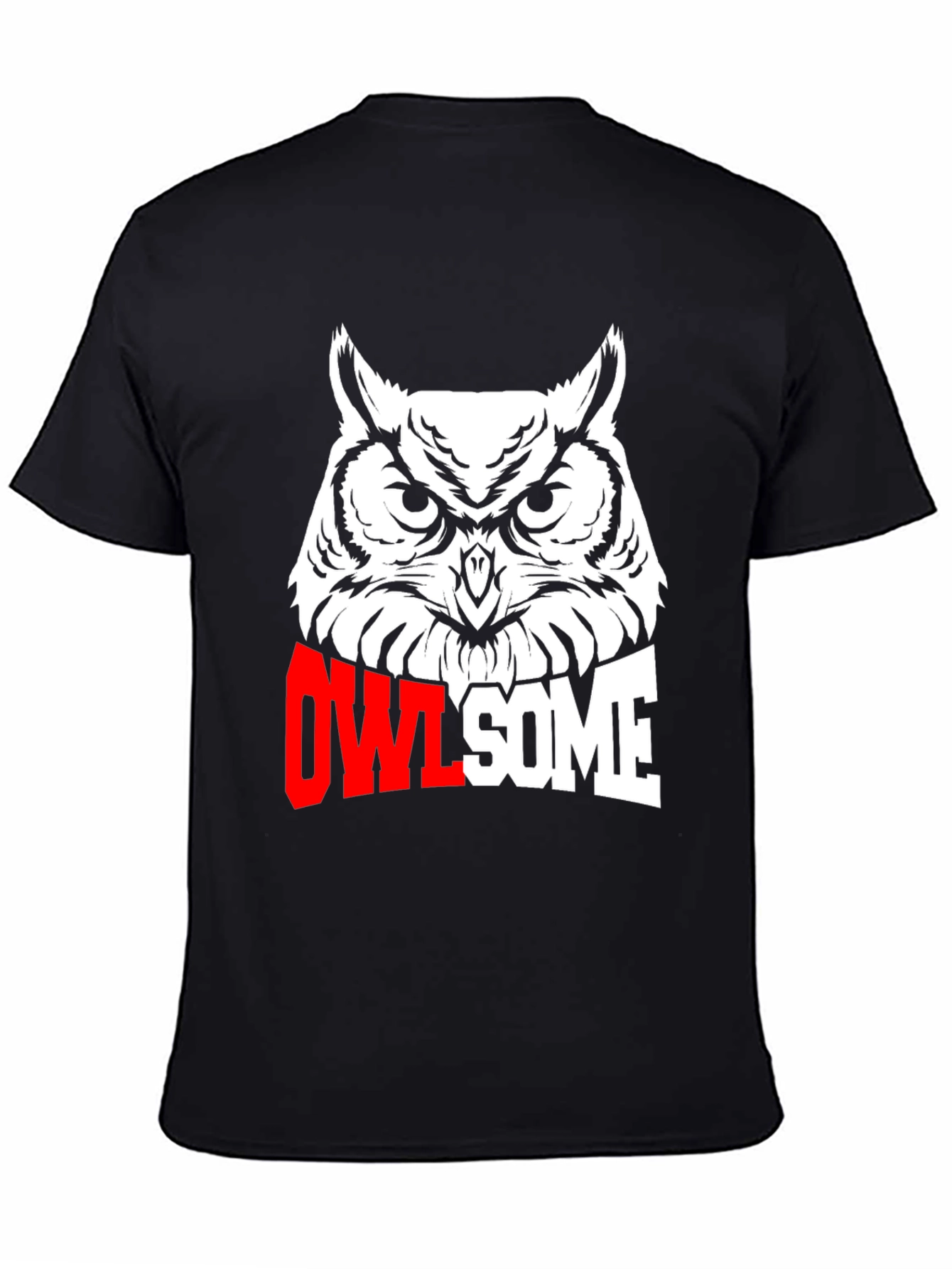 Owl-some Graphic Tee - Black Cotton T-Shirt
