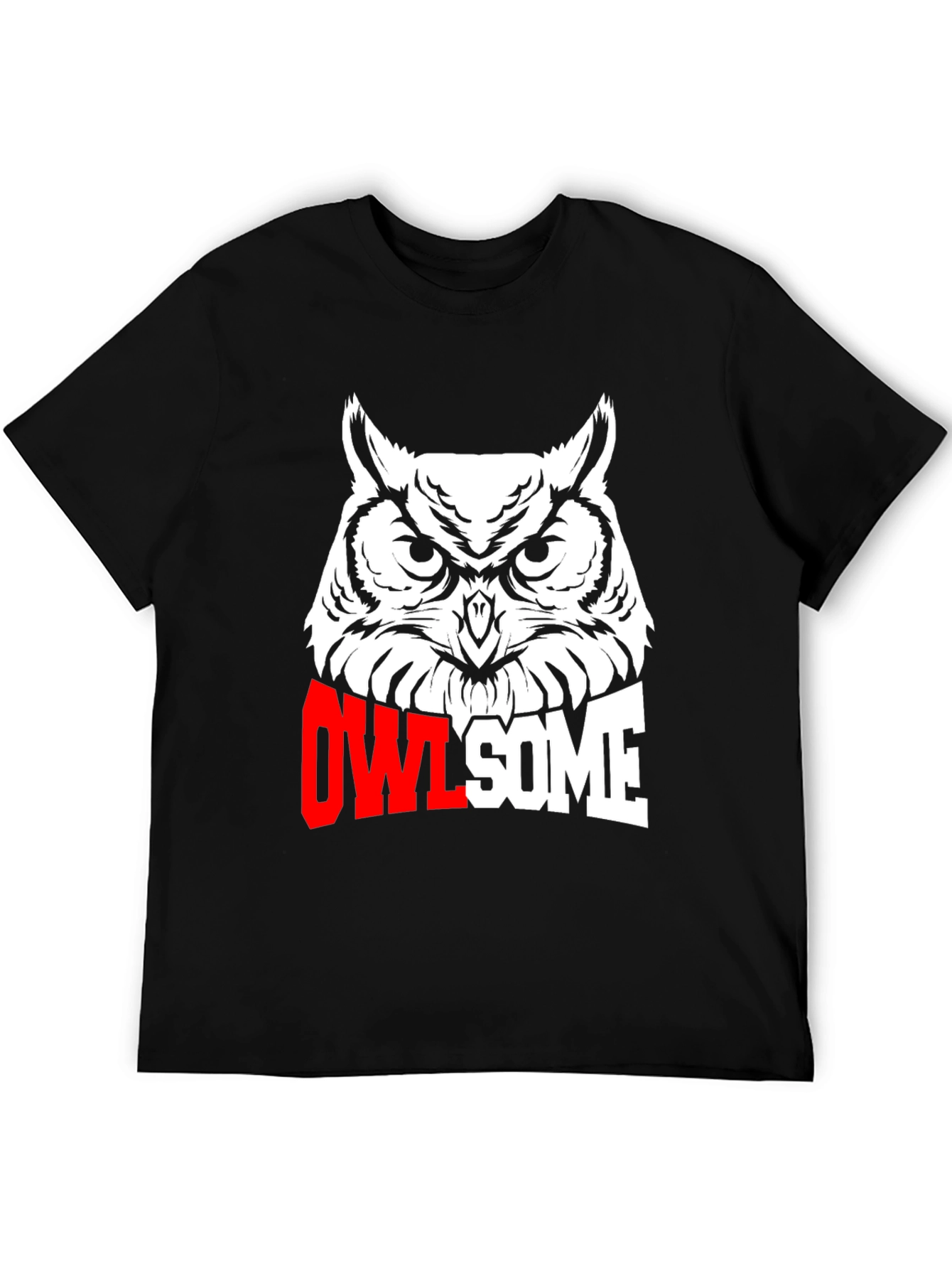 Owl-some Graphic Tee - Black Cotton T-Shirt