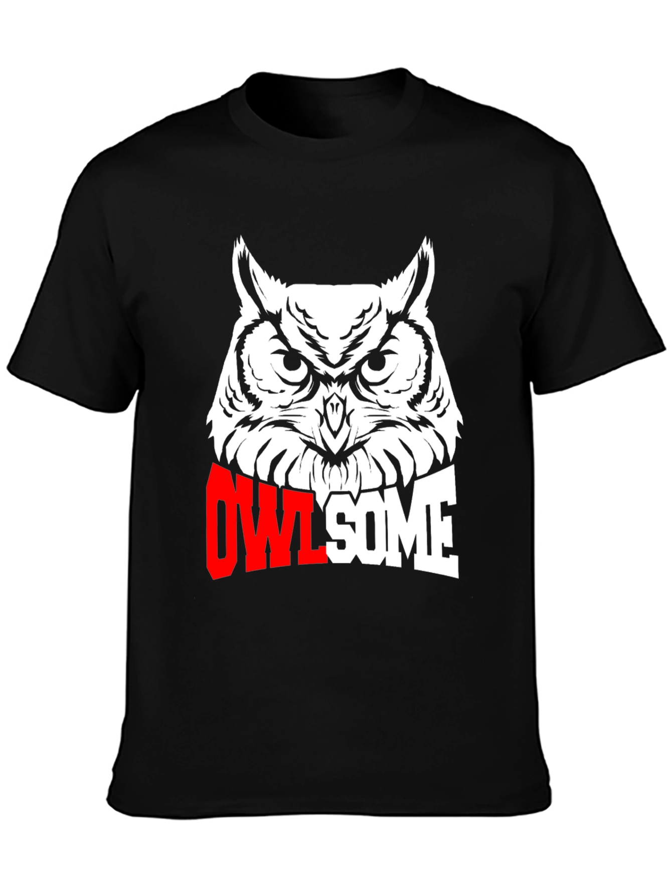 Owl-some Graphic Tee - Black Cotton T-Shirt