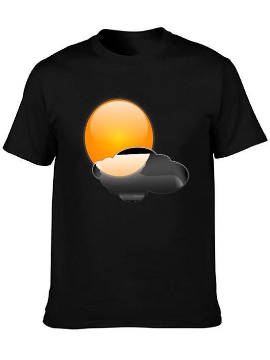 Sunset Cloud T-Shirt - Black Graphic Tee