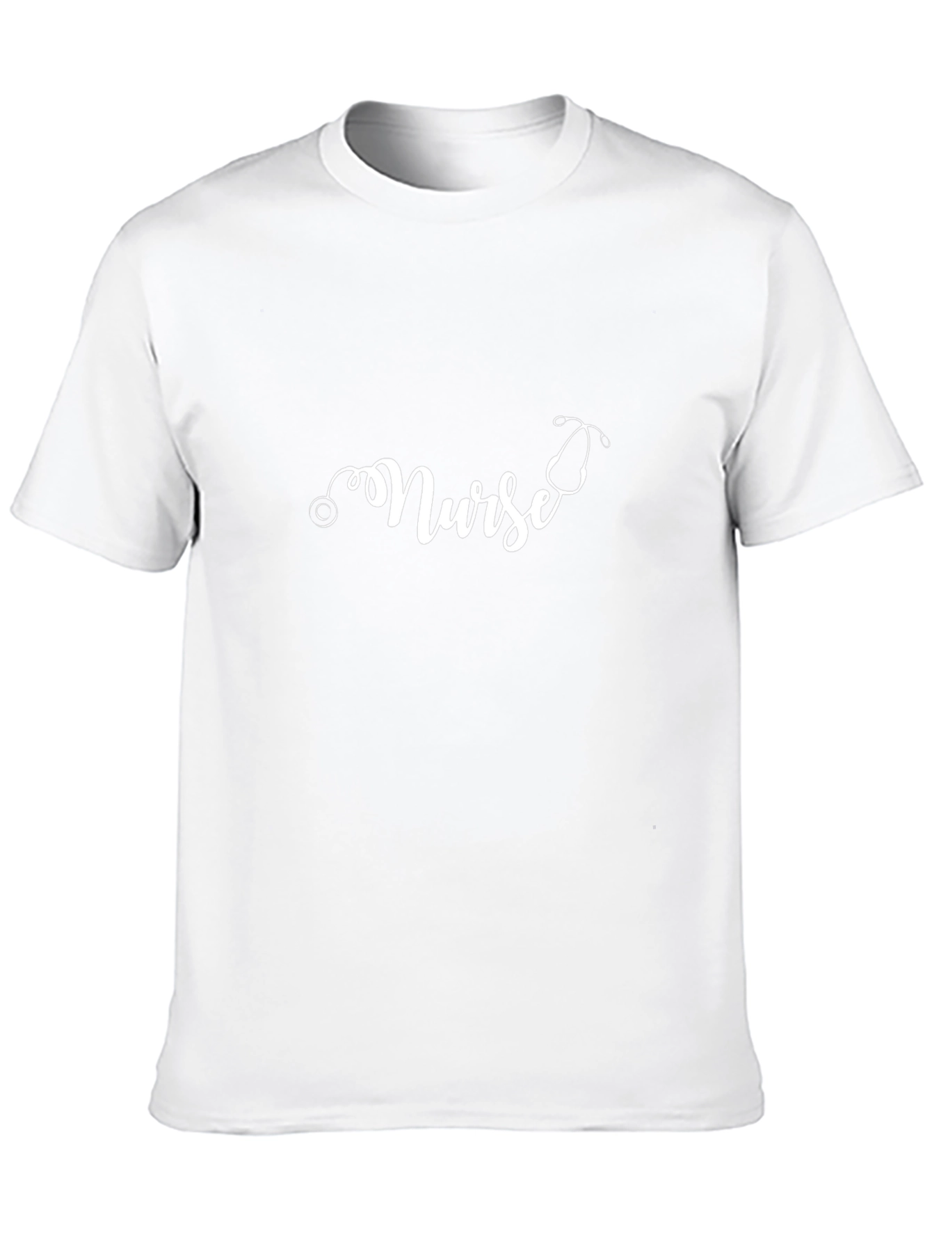 Nurse Stethoscope Graphic Tee - Black Cotton Shirt