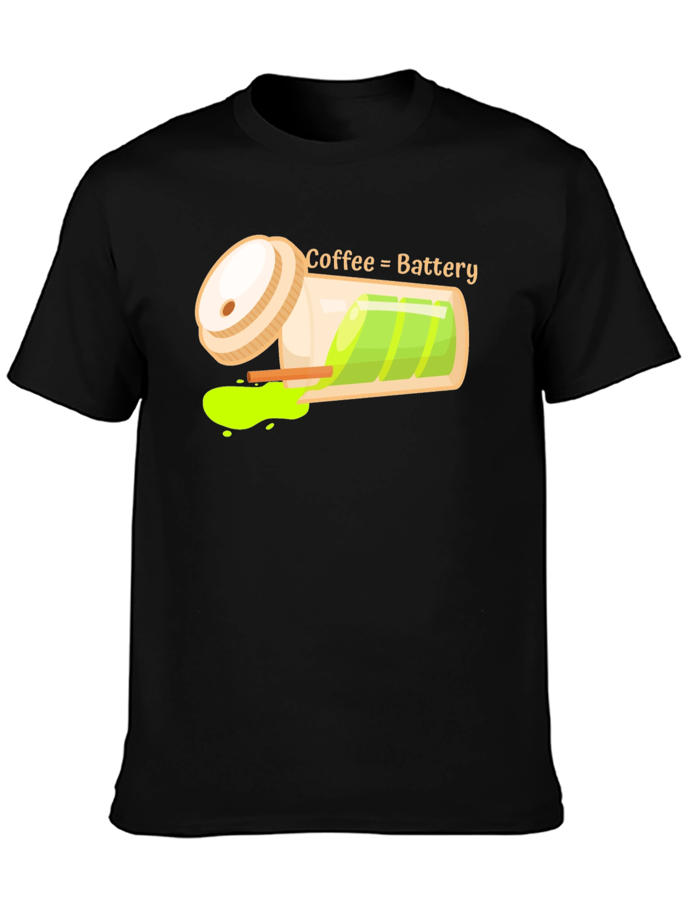 Coffee Battery Graphic T-Shirt - Recharge Your Day!