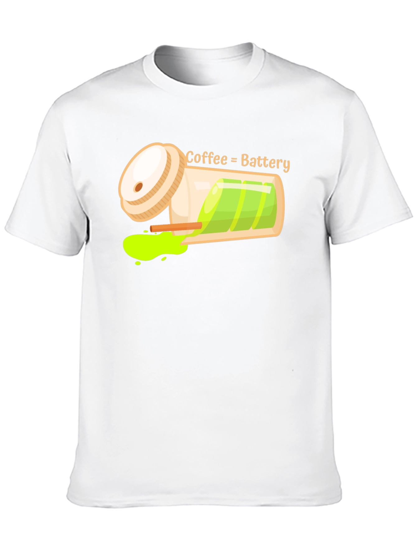 Coffee Battery Graphic T-Shirt - Recharge Your Day!