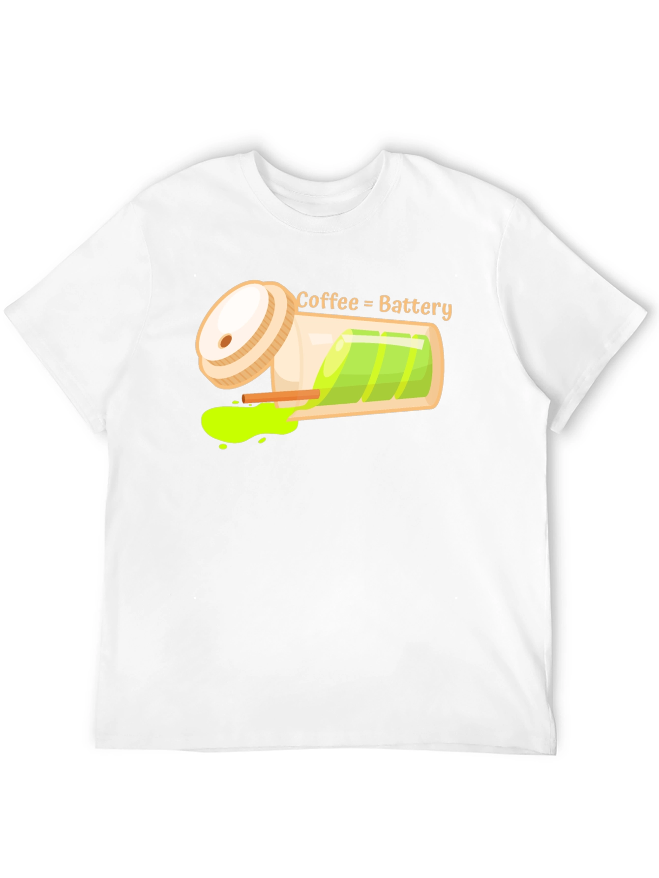 Coffee Battery Graphic T-Shirt - Recharge Your Day!