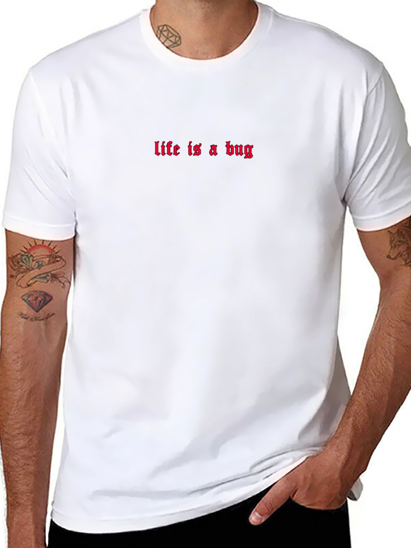 Life is a Bug Black T-Shirt - Gothic Style