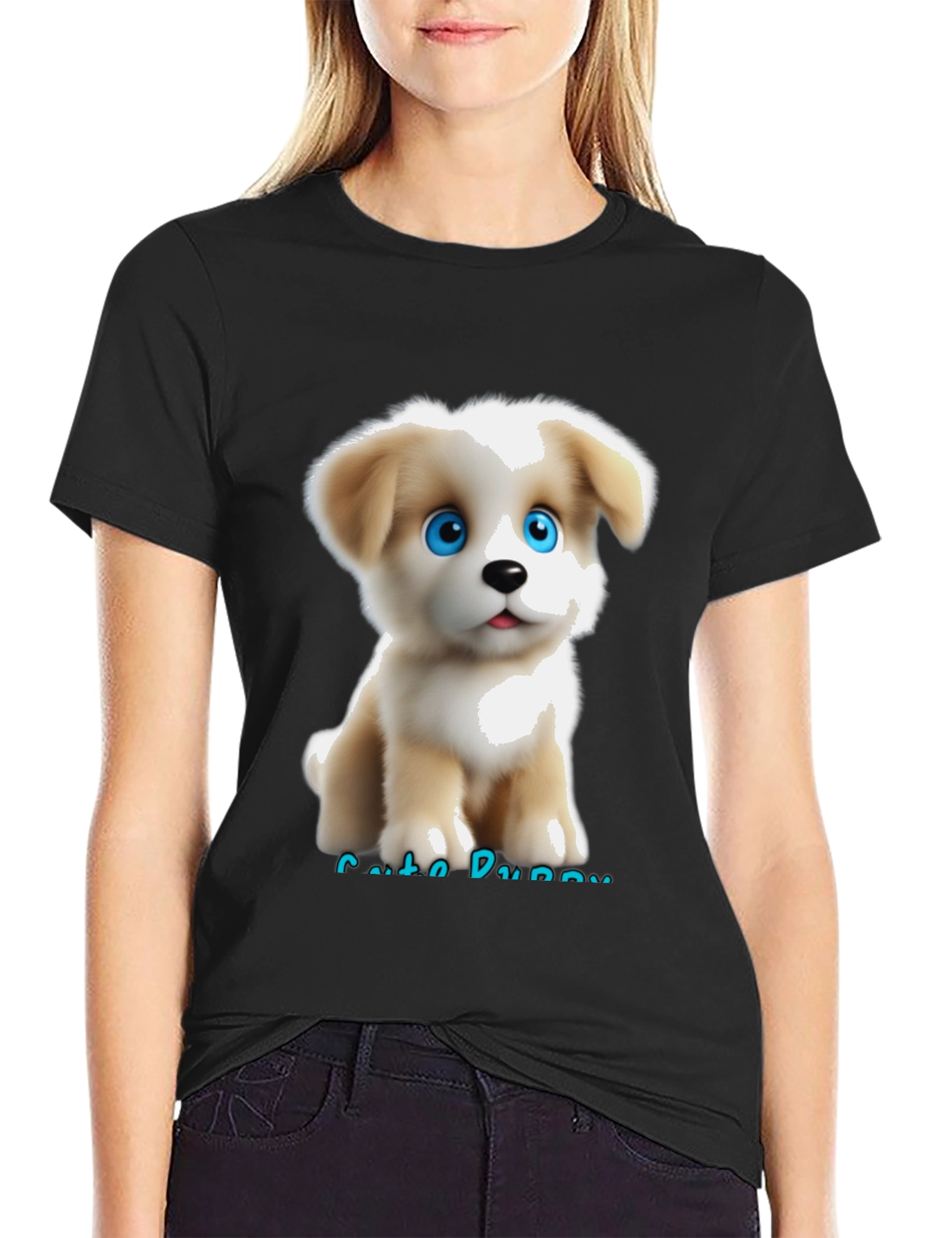 Cute Puppy Graphic T-Shirt